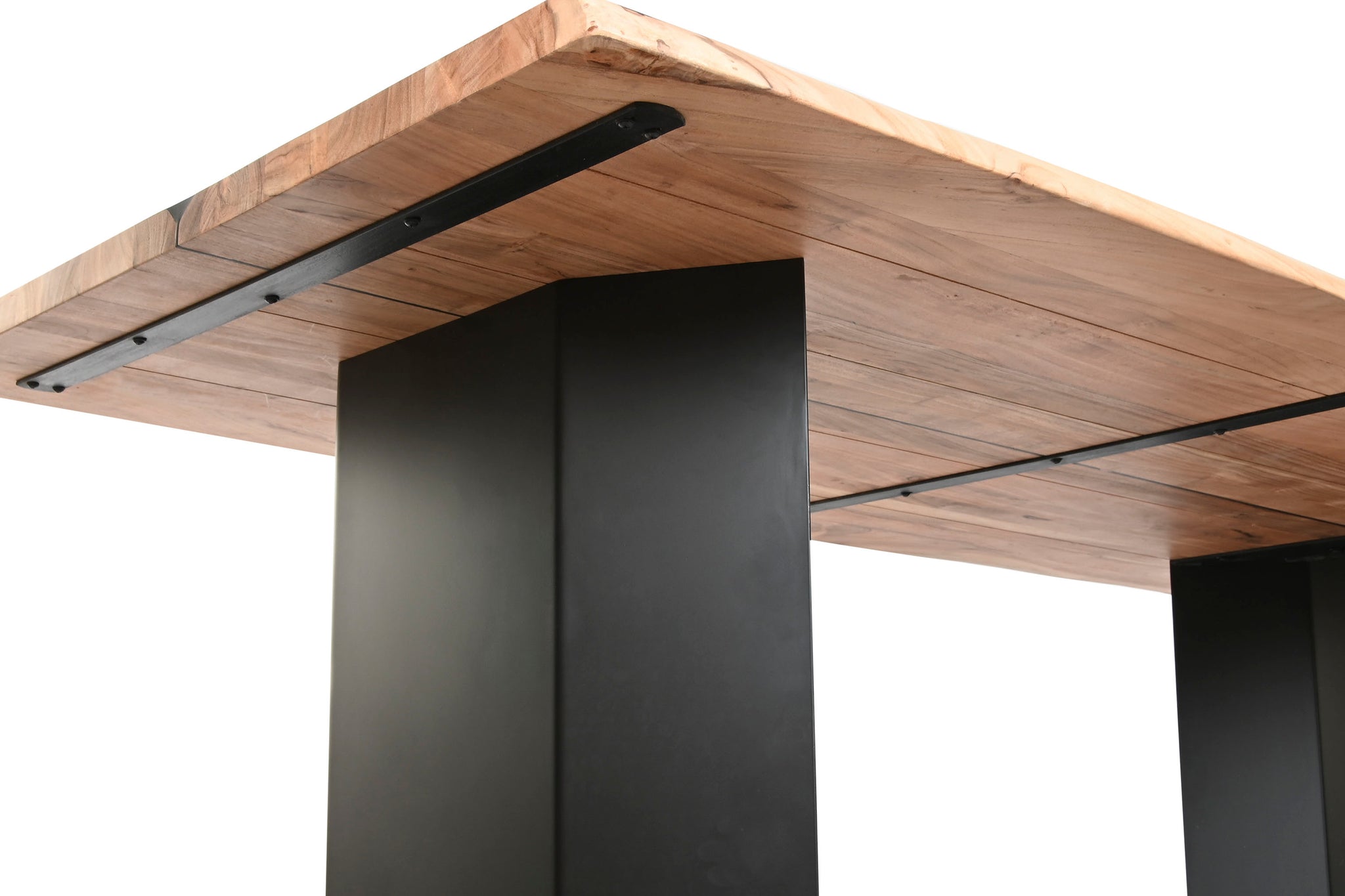 Mesa de Jantar em Metal Acácia 200x100x76