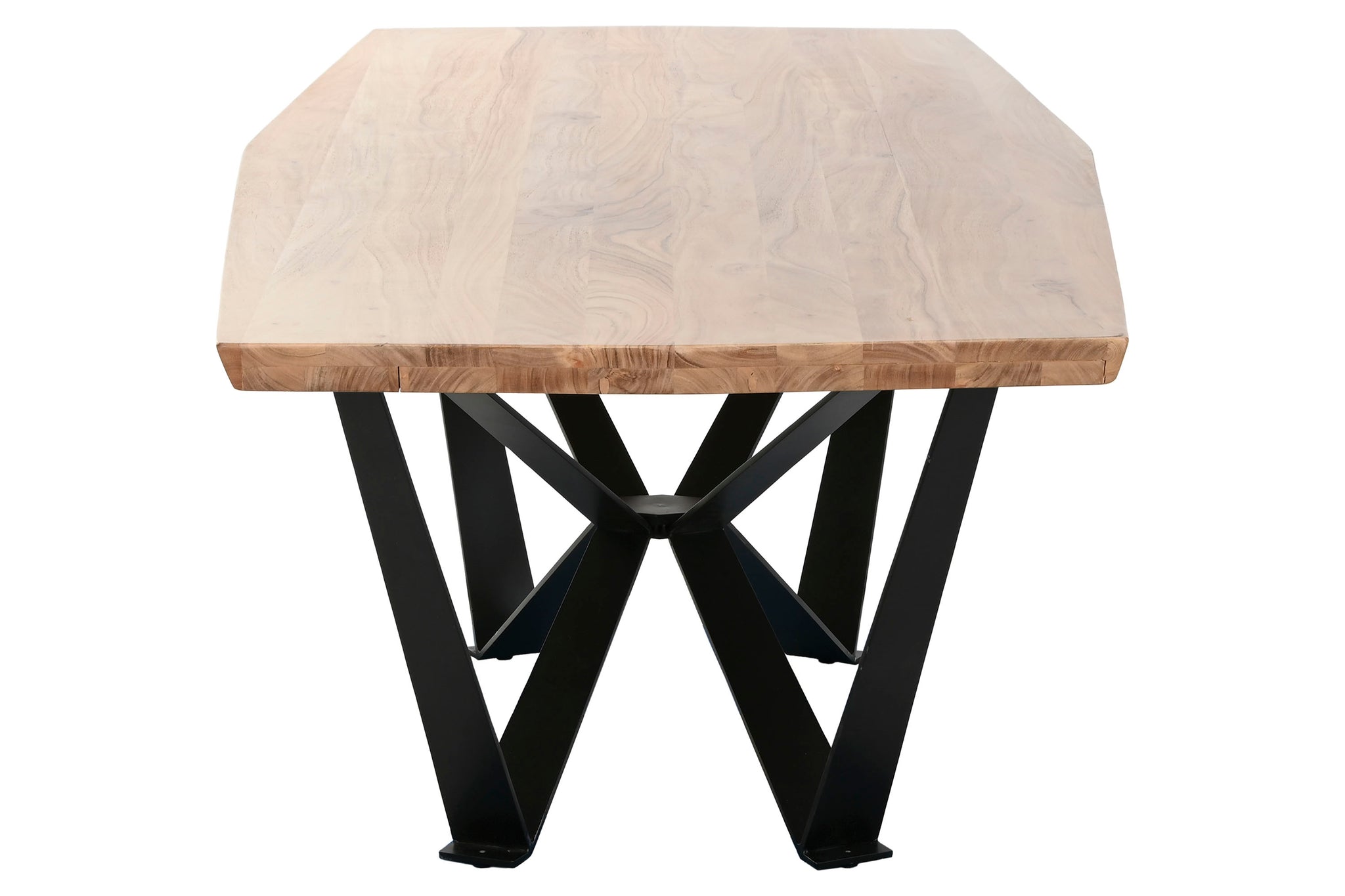 Mesa de Jantar em Metal Acácia 220X100X76