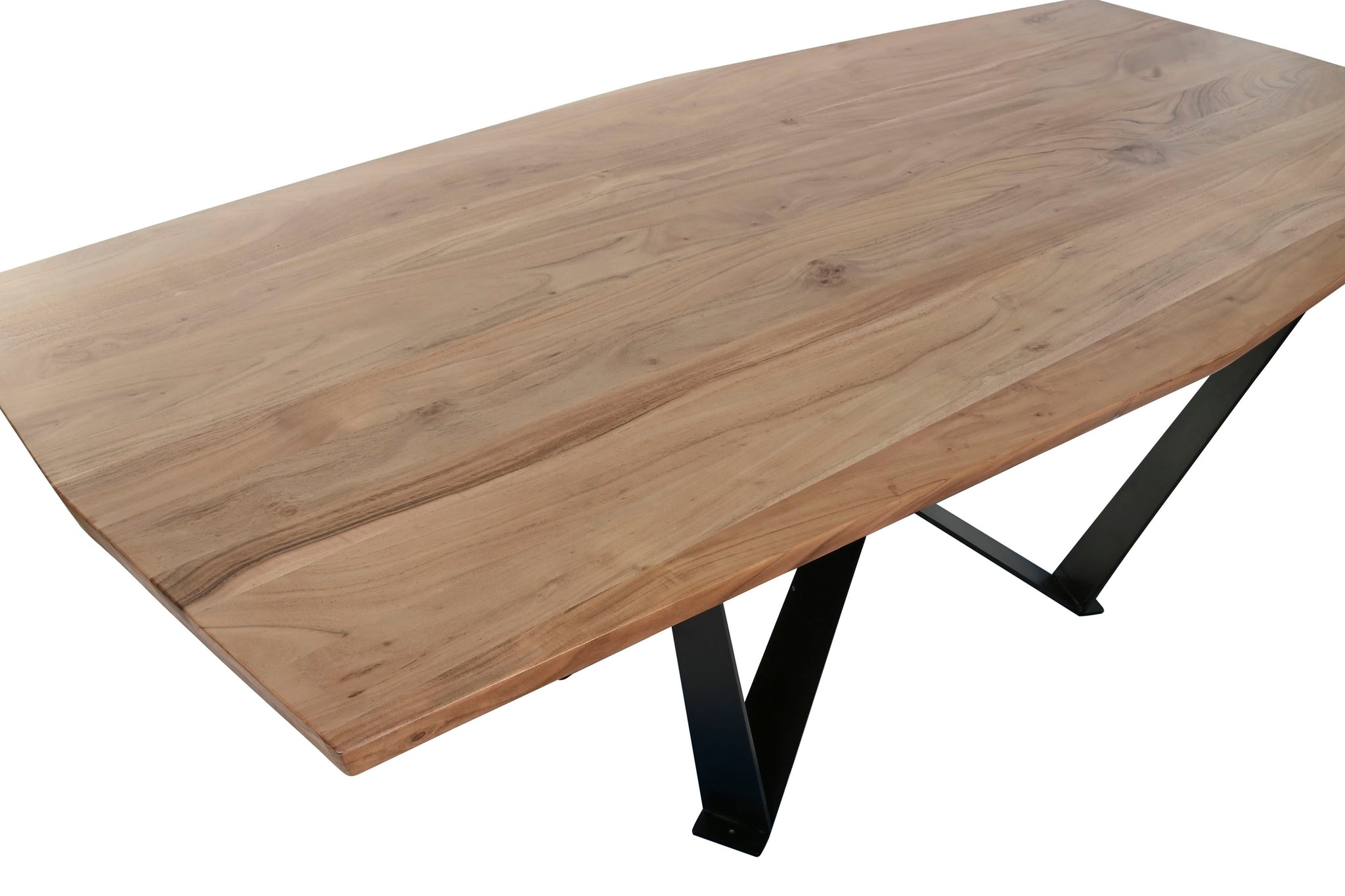 Mesa de Jantar em Metal Acácia 220X100X76