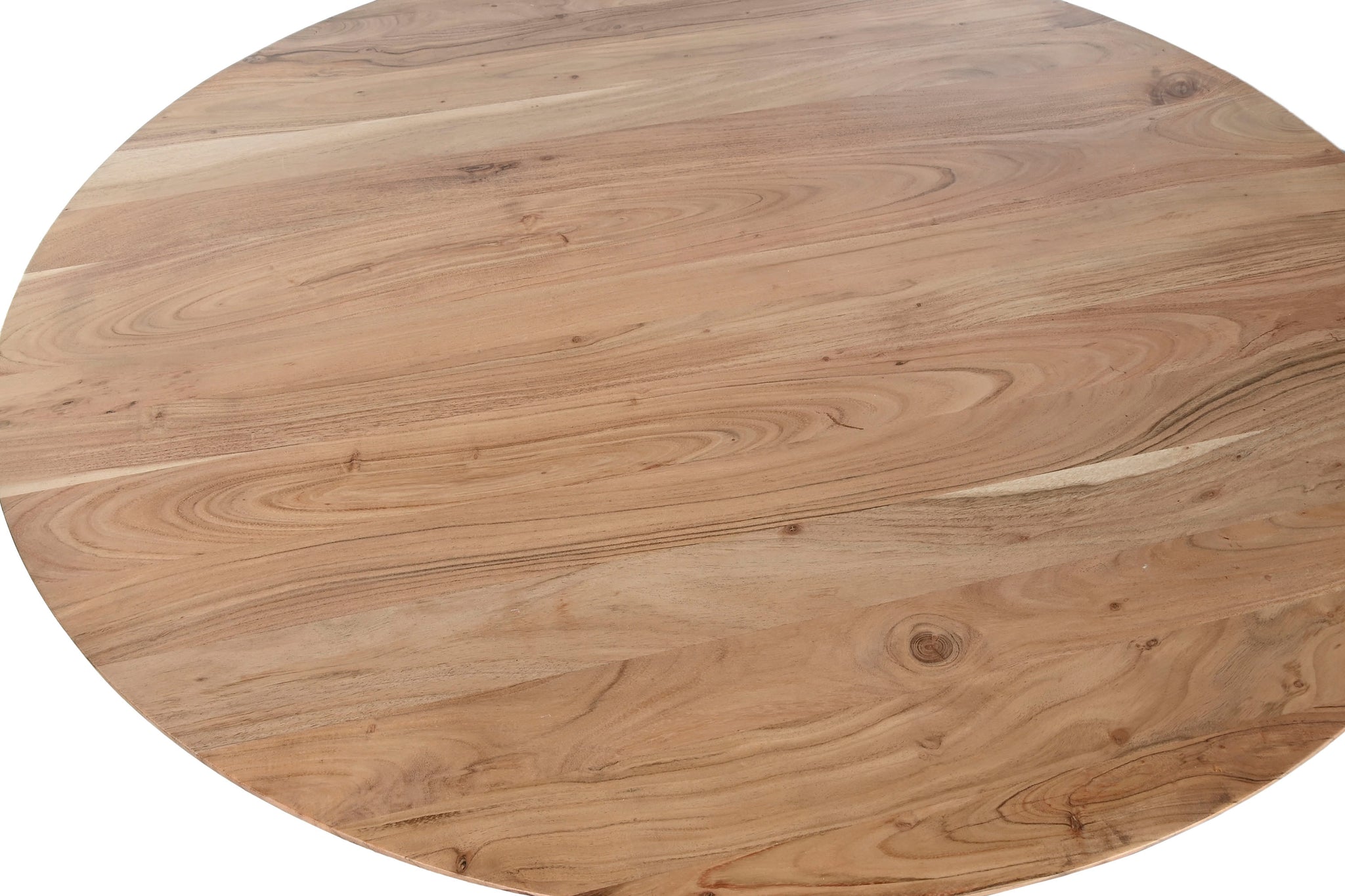 Mesa Redonda Comedor Acacia Metal 130X130X76