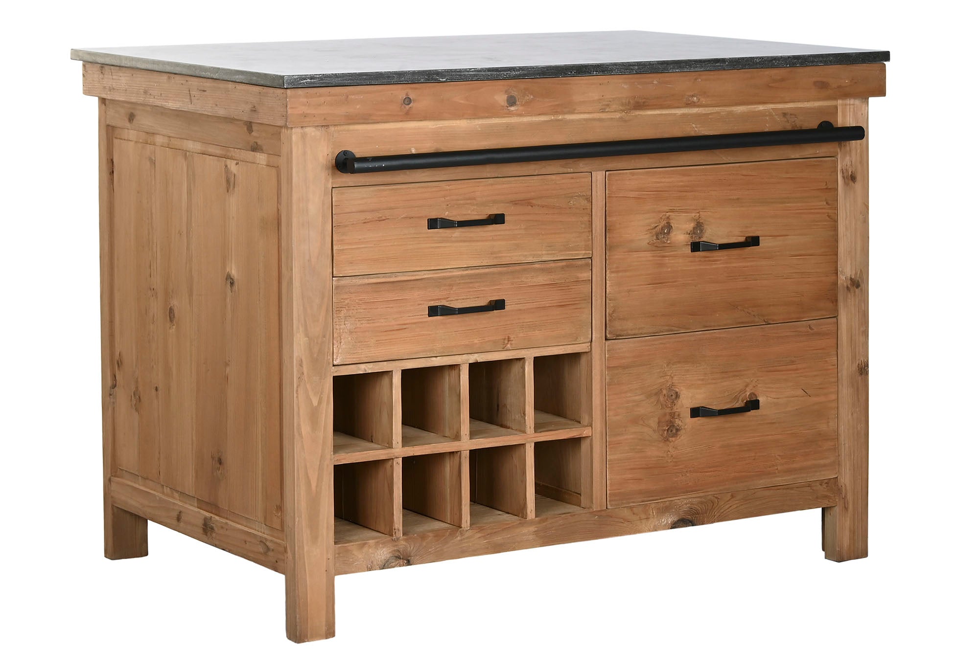 Isla Cocina Abeto 120X75X90 216 Extensible