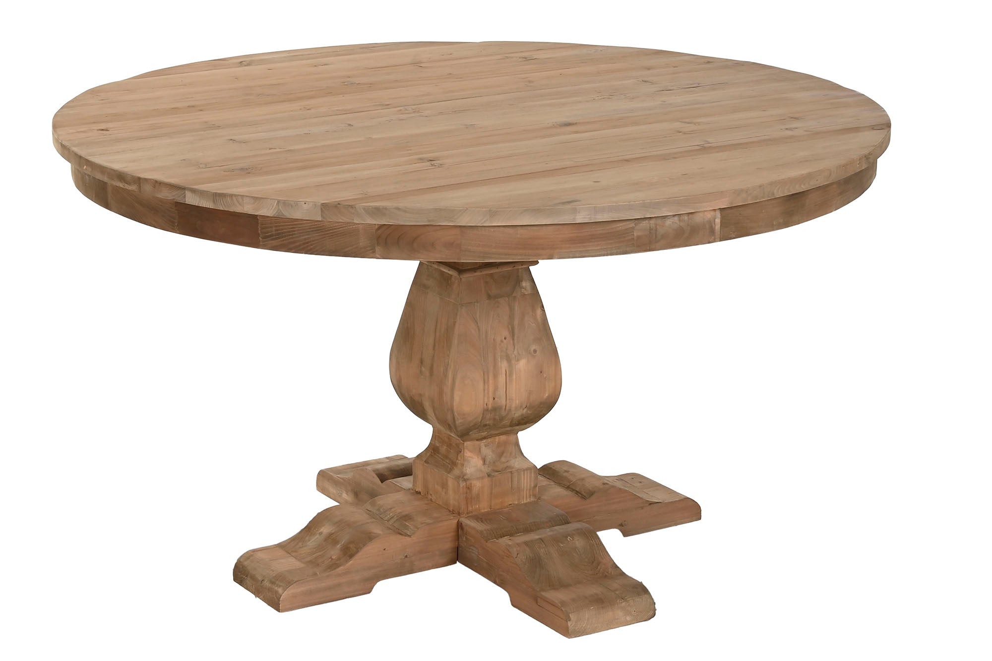 Mesa de Jantar Redonda Madeira Reciclada 140X140X76