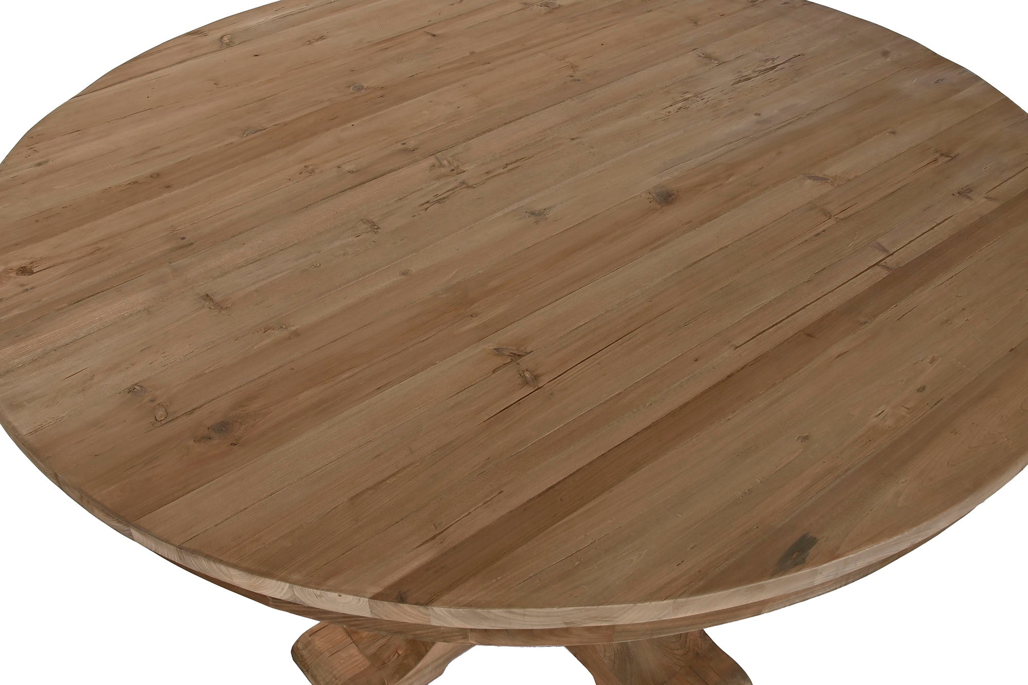 Mesa de Jantar Redonda Madeira Reciclada 140X140X76