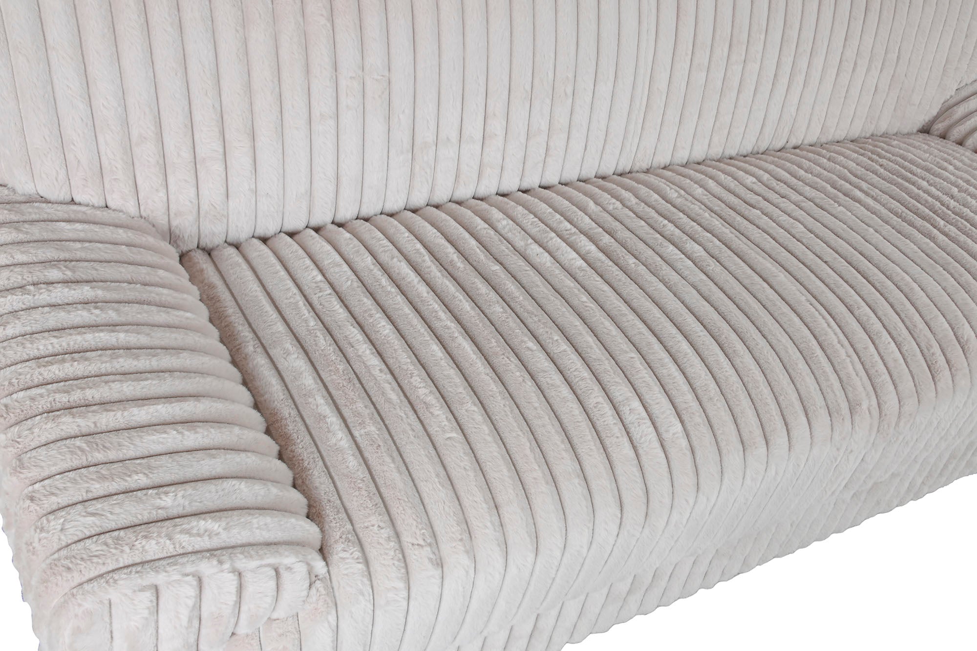 Sofa Poliester 198X84X79 Pelo Beige