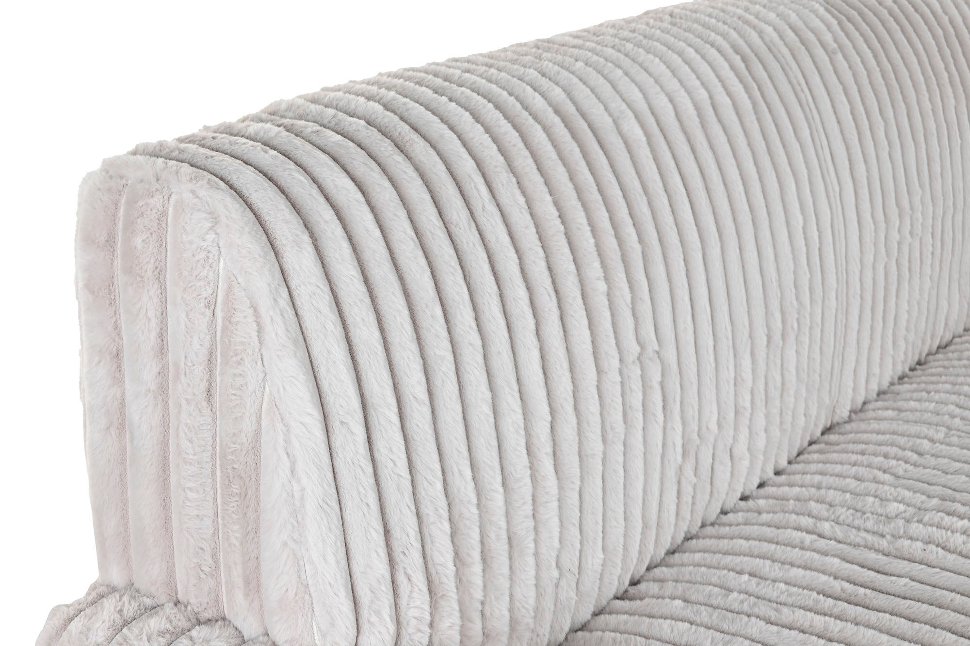 Sofa Poliester 198X84X79 Pelo Beige