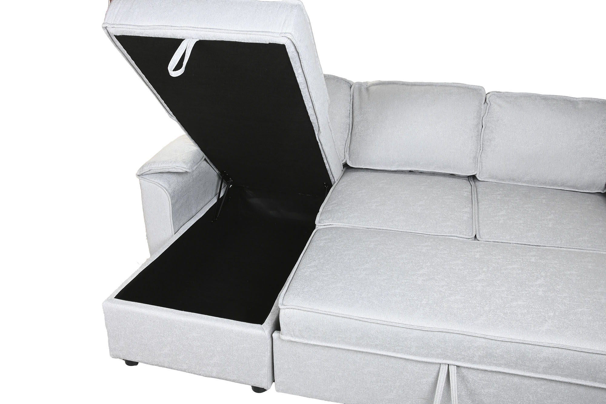 Sofa Cama Poliester 220X153X88 Gris Claro