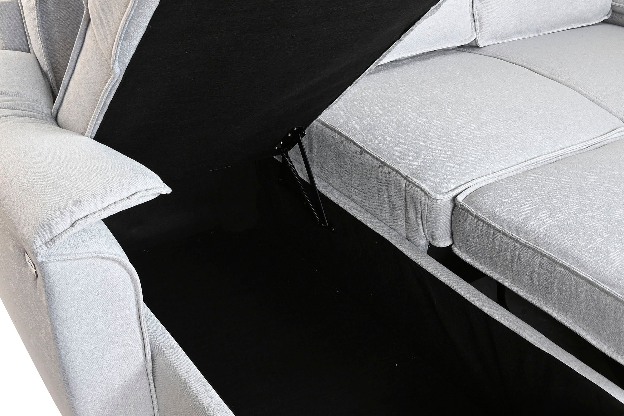 Sofa Cama Poliester 220X153X88 Gris Claro