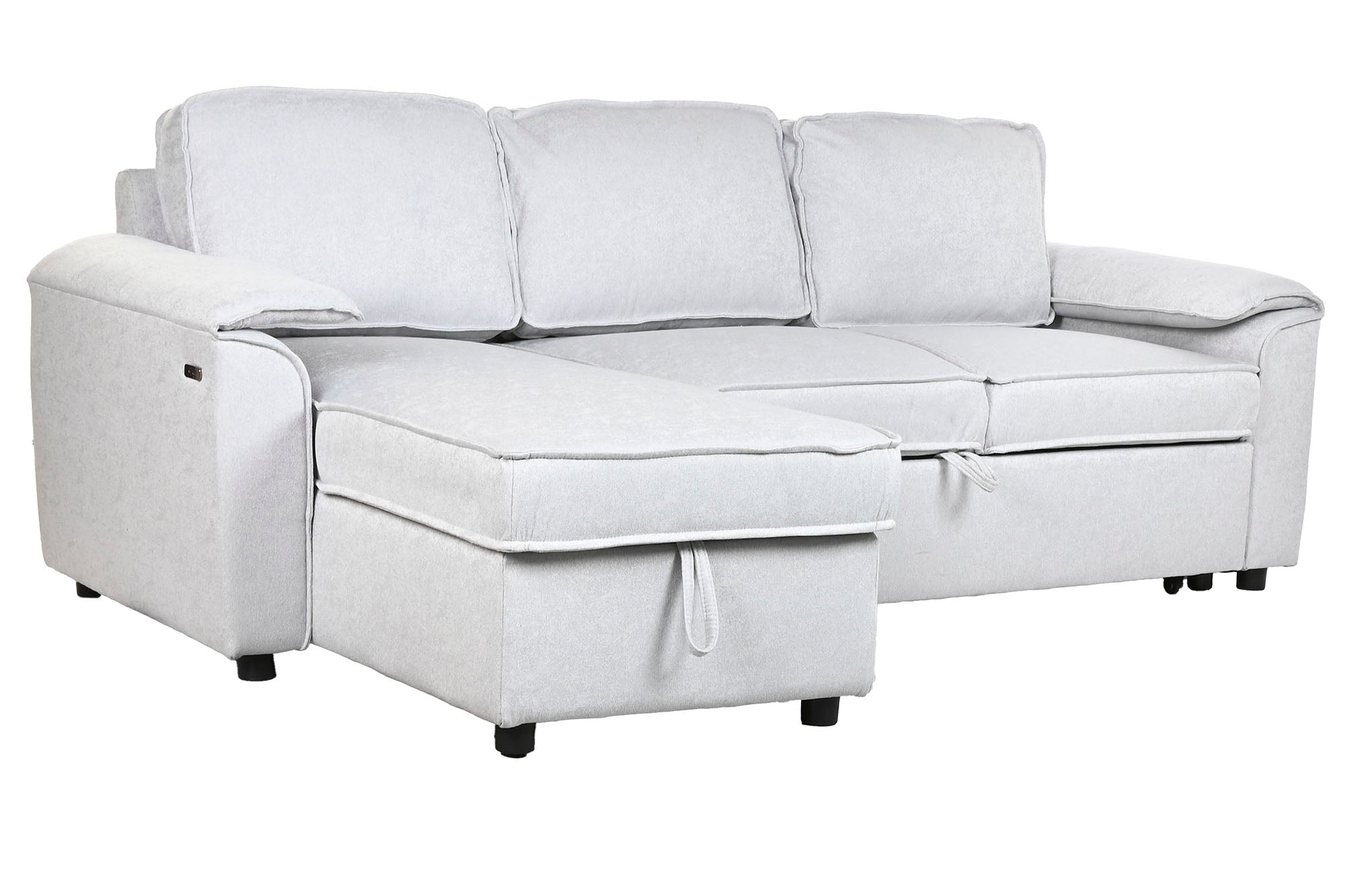 Sofa Cama Poliester 220X153X88 Gris Claro