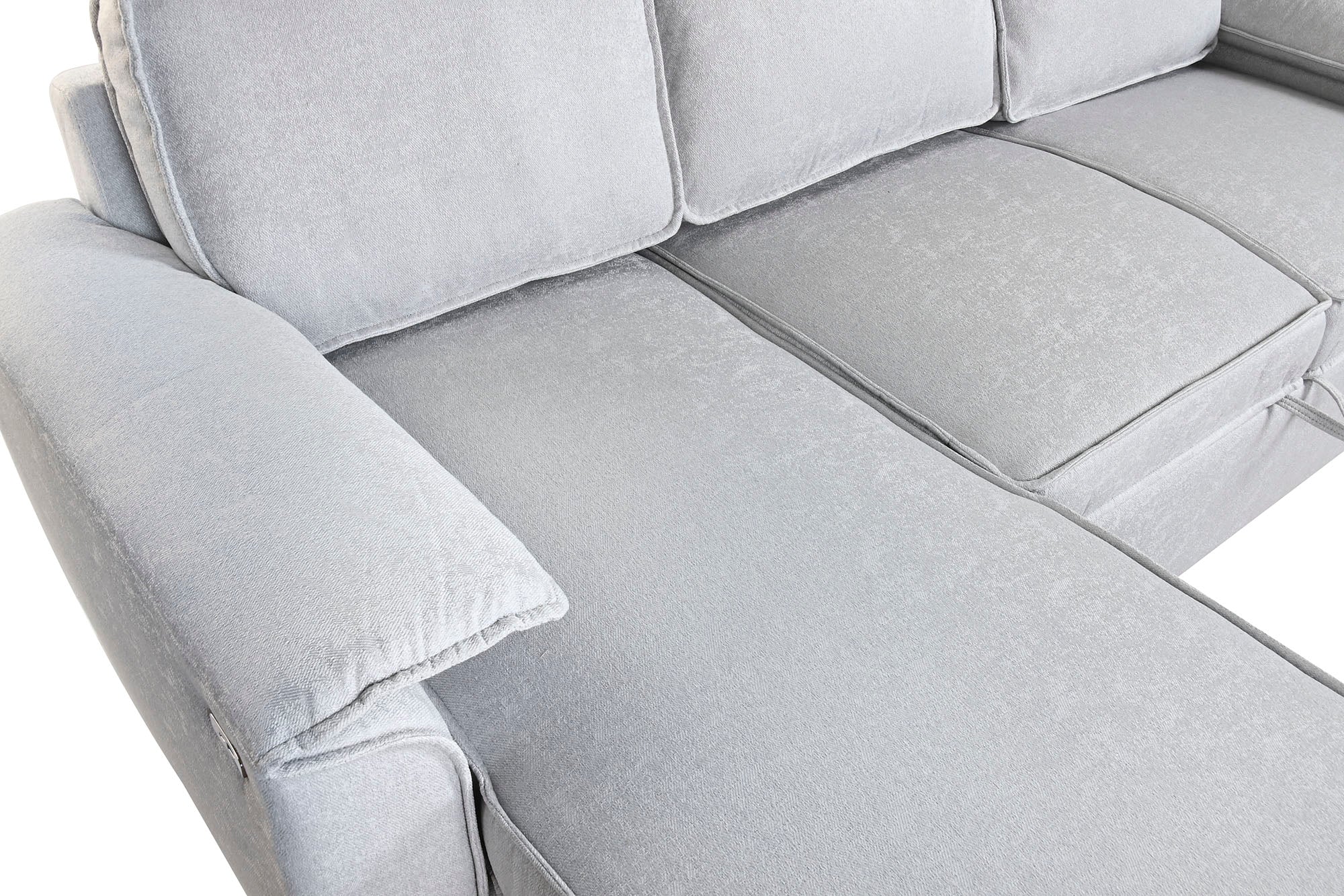 Sofa Cama Poliester 220X153X88 Gris Claro