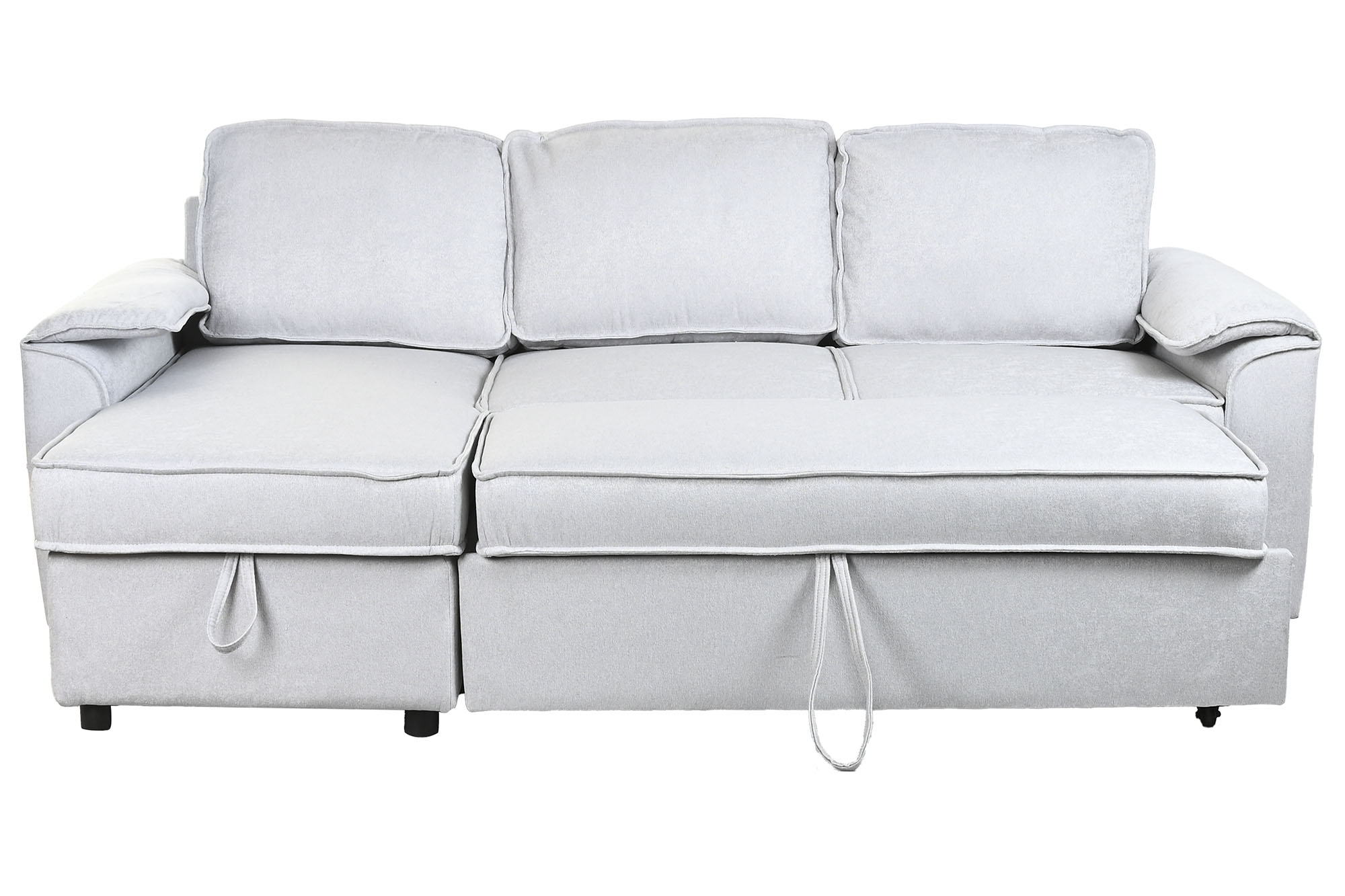 Sofa Cama Poliester 220X153X88 Gris Claro