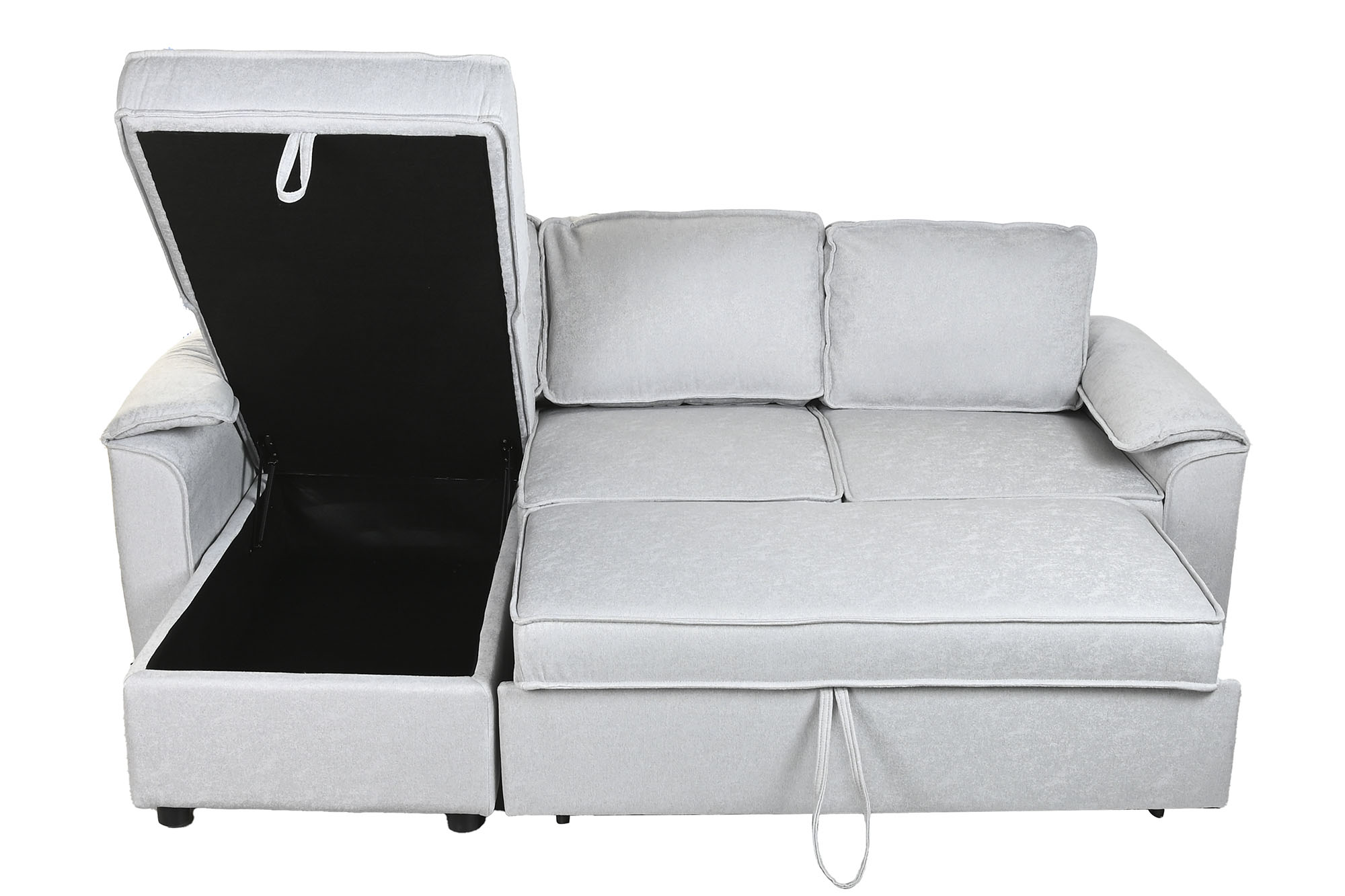 Sofa Cama Poliester 220X153X88 Gris Claro