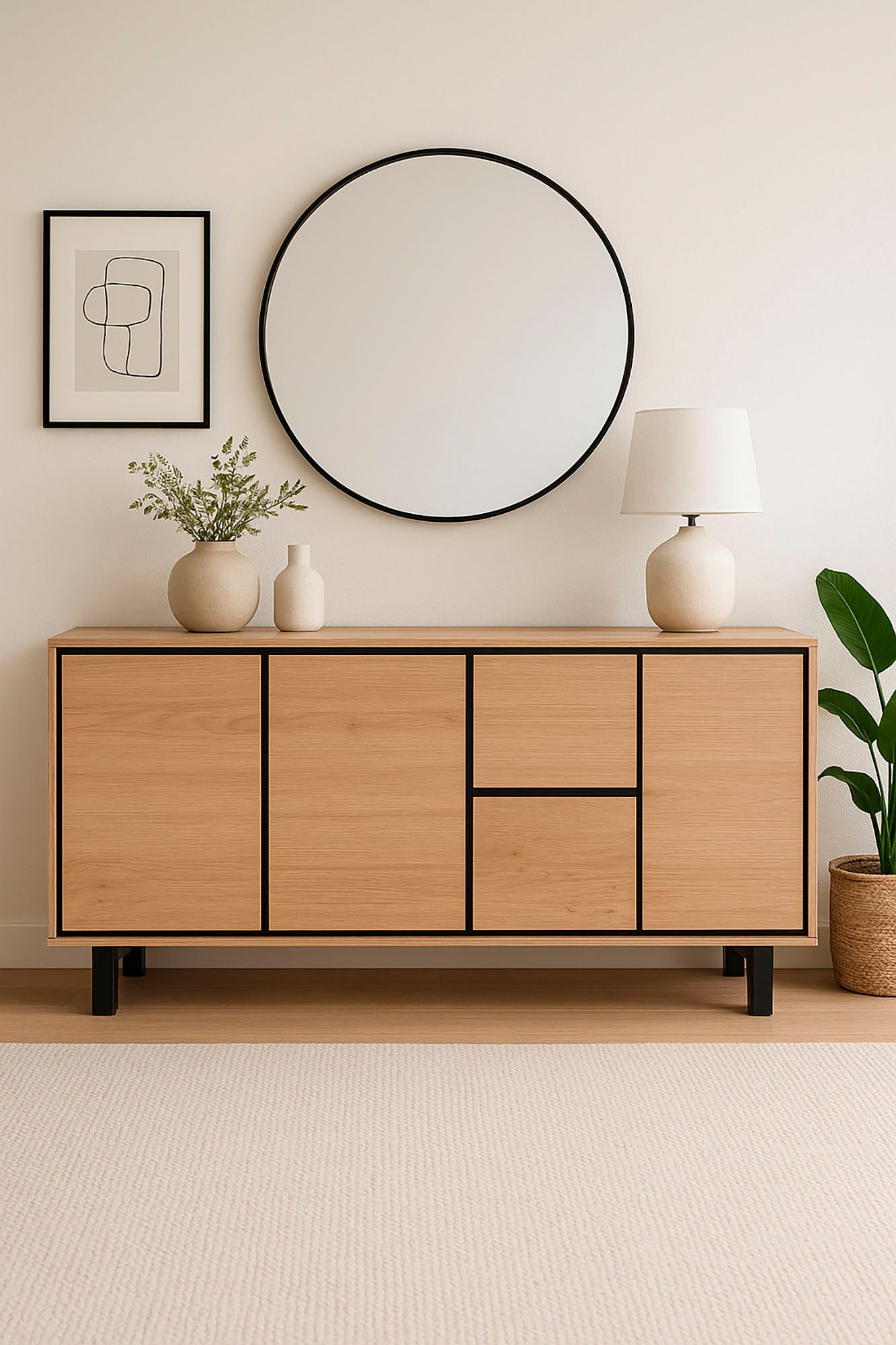 Buffet Metal Mdf 160X38X80