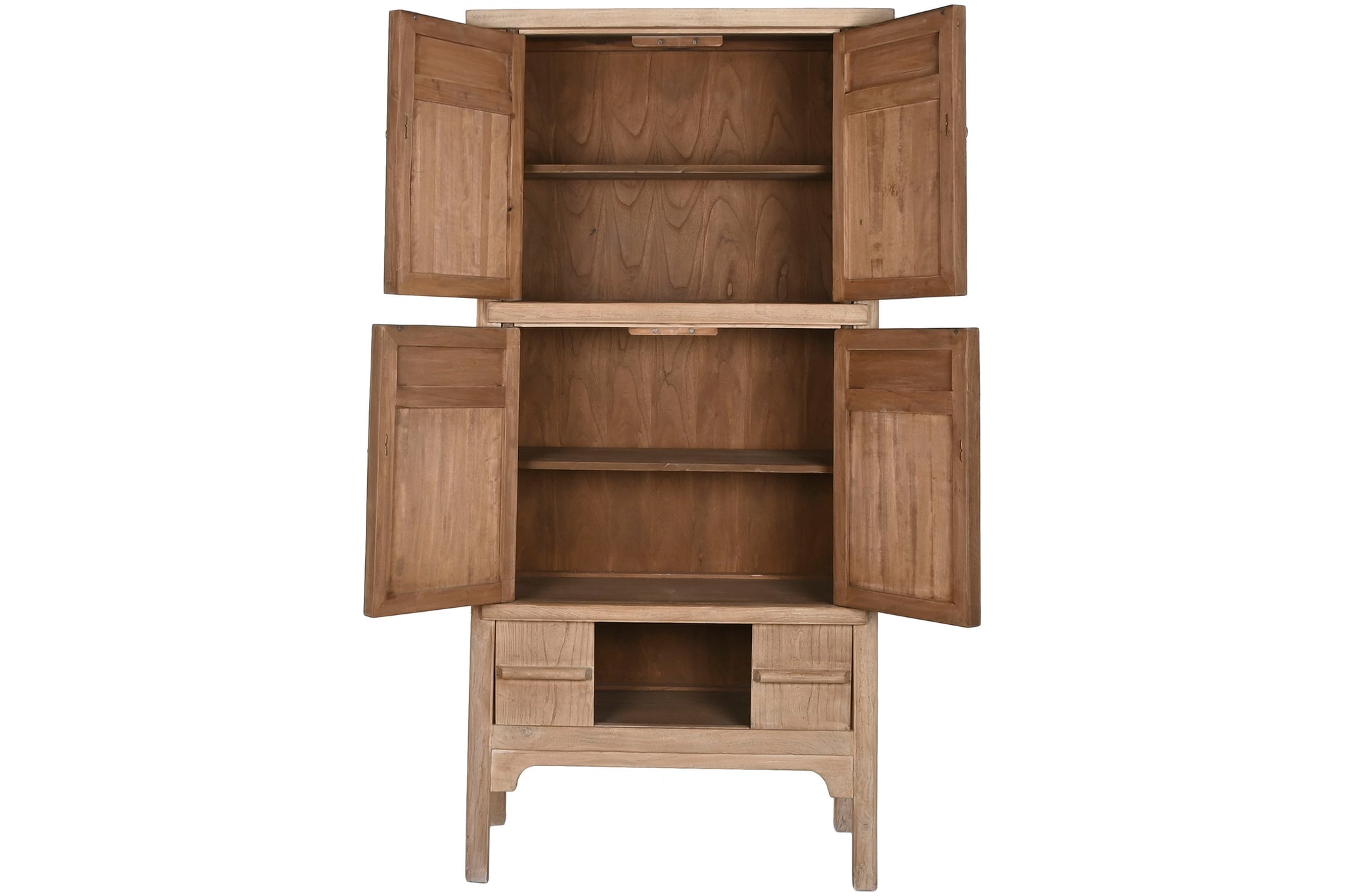 Armario Olmo Macizo 92X42X189 4 Pue 1 Caj Natural
