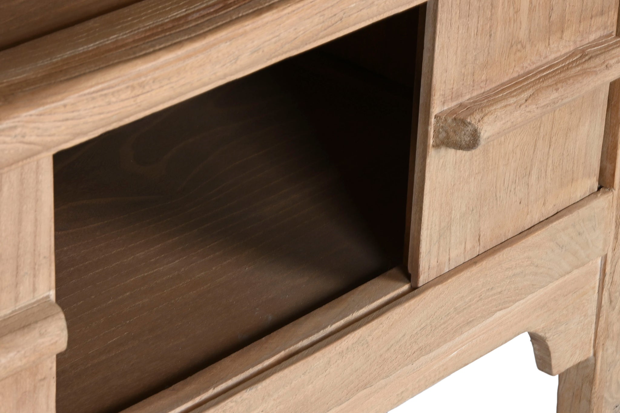 Armario Olmo Macizo 92X42X189 4 Pue 1 Caj Natural