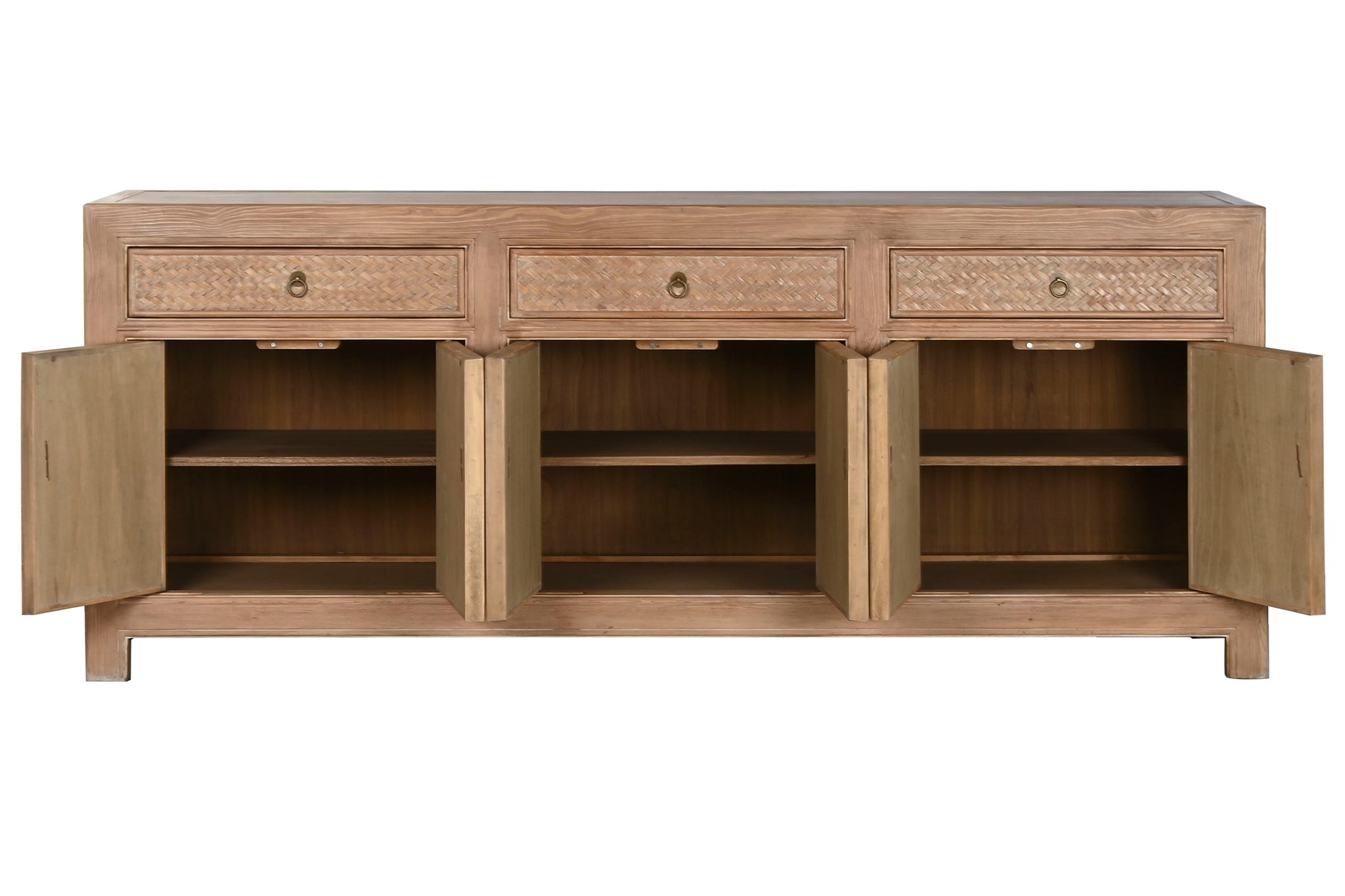 Aparador Olmo Macizo 215X44X88 6 Pue 3 Caj