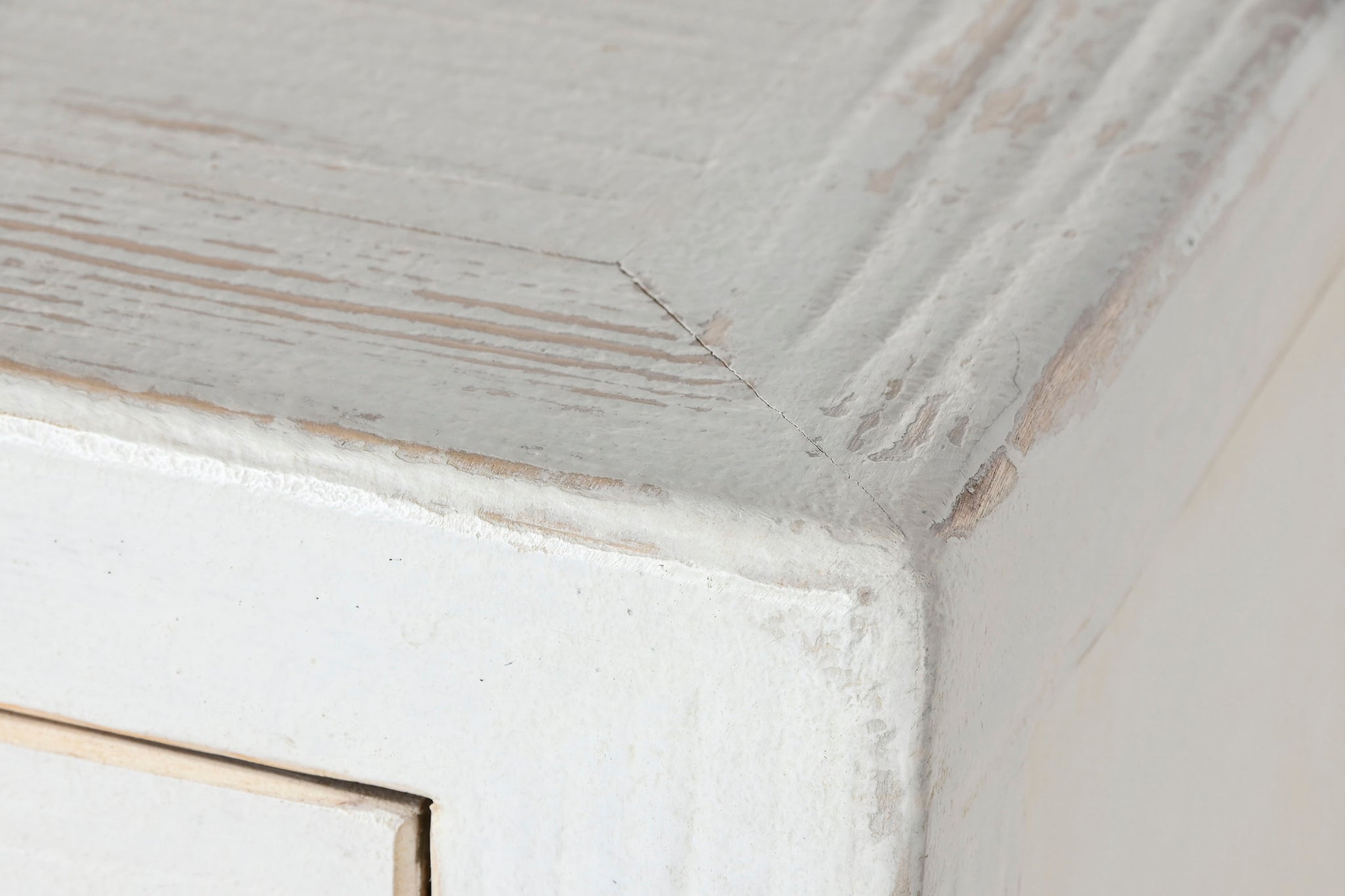 Aparador Olmo Macizo 220X42X85 6 Pue 4 Caj Blanco