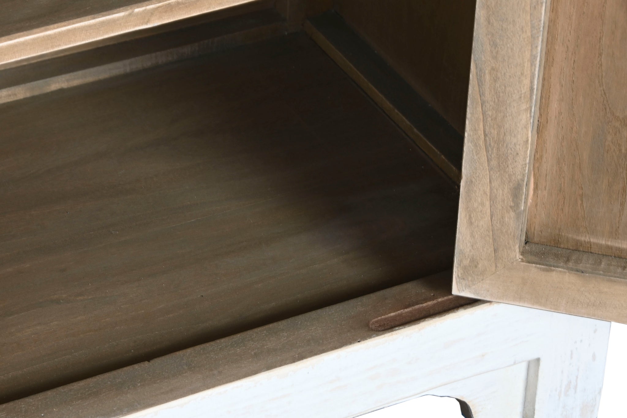 Aparador Olmo Macizo 220X42X85 6 Pue 4 Caj Blanco