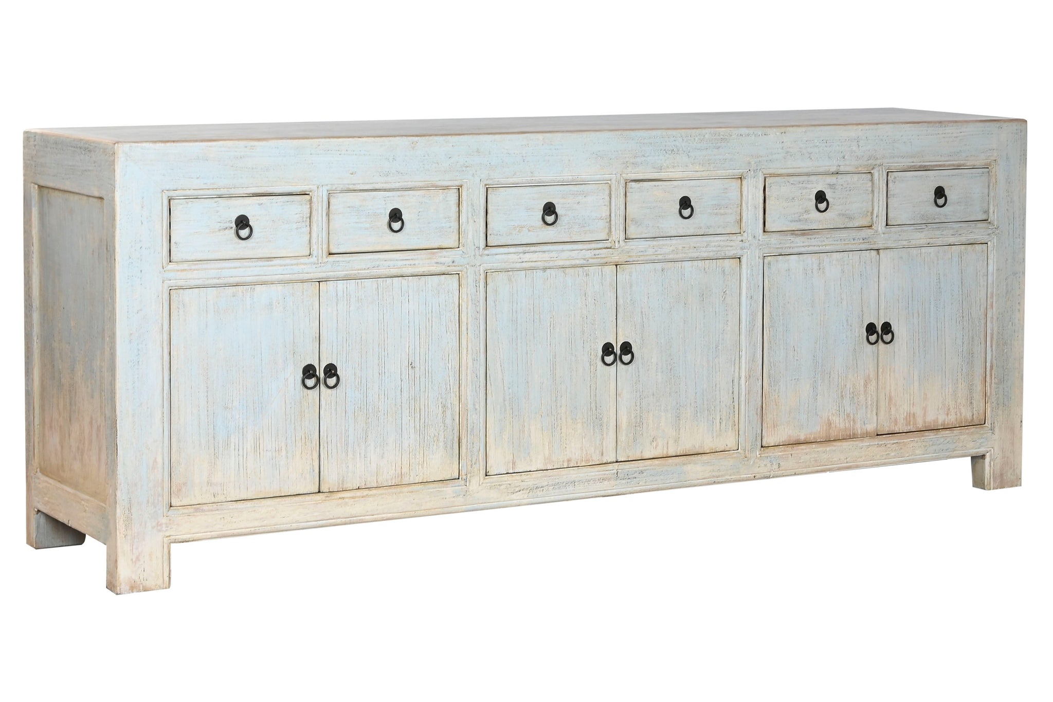 Aparador Olmo Macizo 220X45X85 6 Pue 6 Caj