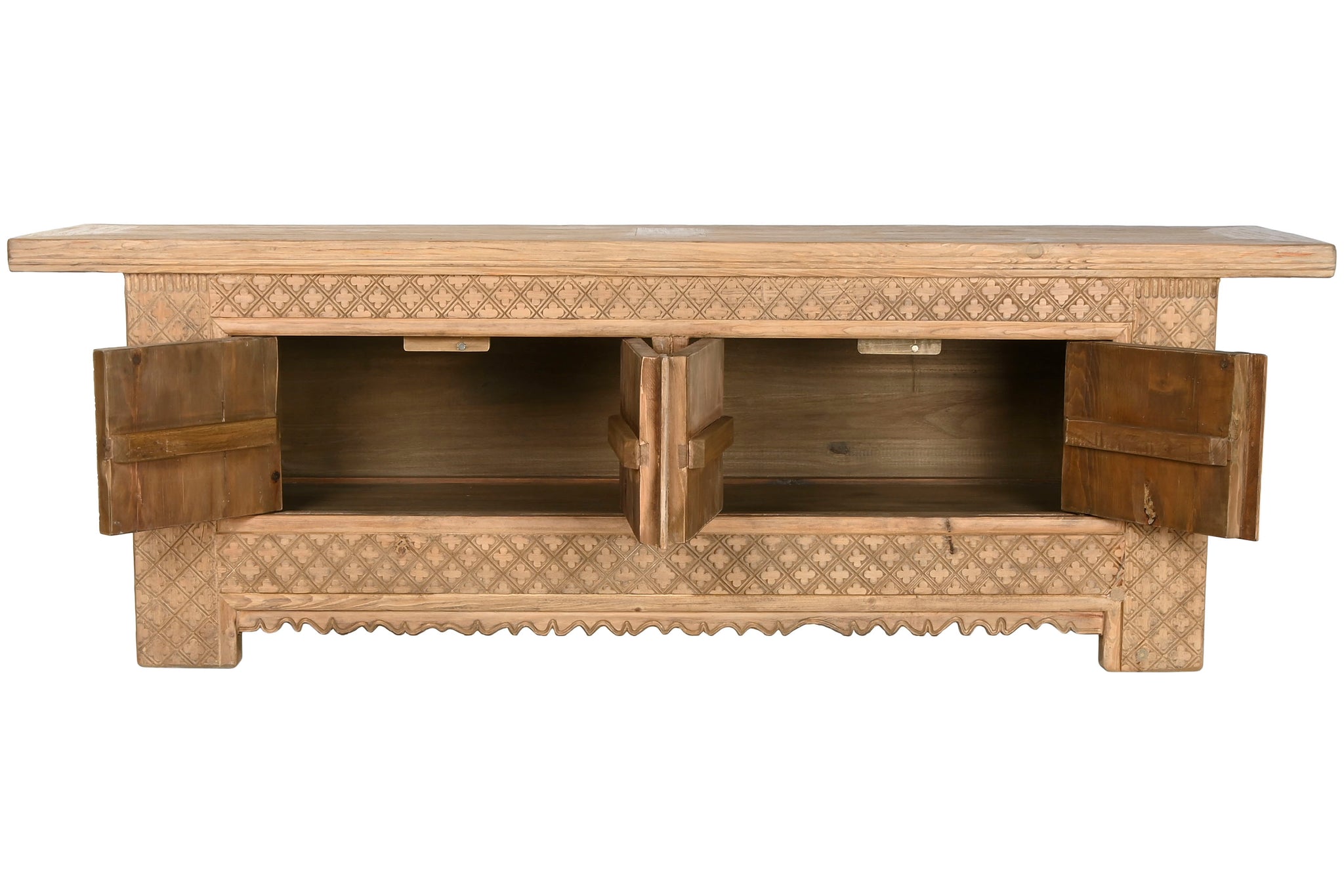 Mueble Tv Olmo Macizo 180X44X60 44,00 Tallado