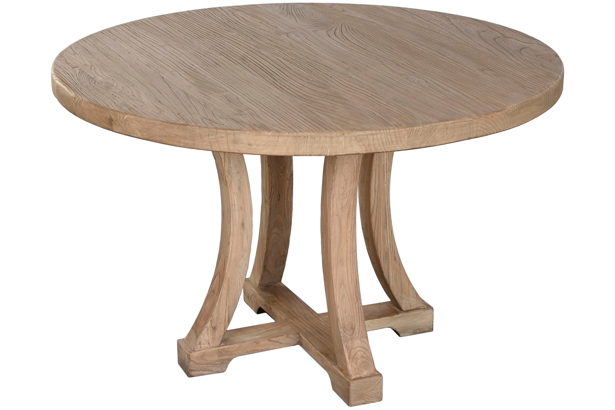 Mesa de jantar em olmo maciço 120x120x76