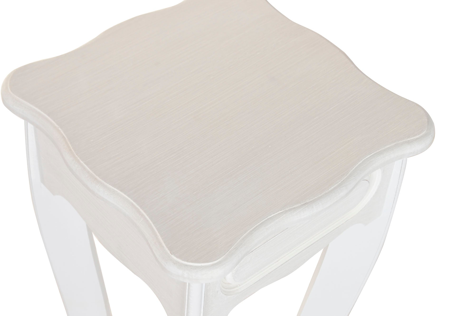 Side Table Set of 2 MDF 30x30x76.5 White
