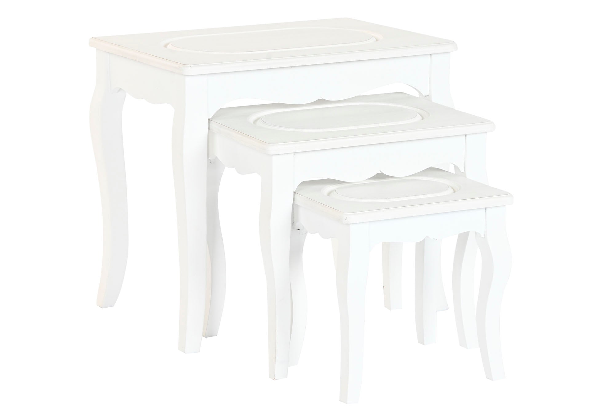 Mesita Auxiliar Set 3 Mdf Madera 53X35X47