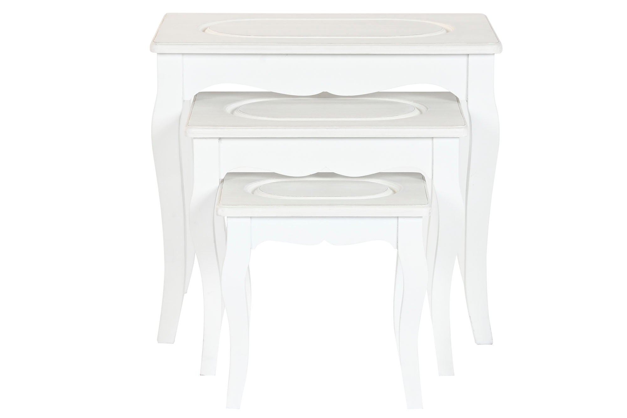 Mesita Auxiliar Set 3 Mdf Madera 53X35X47