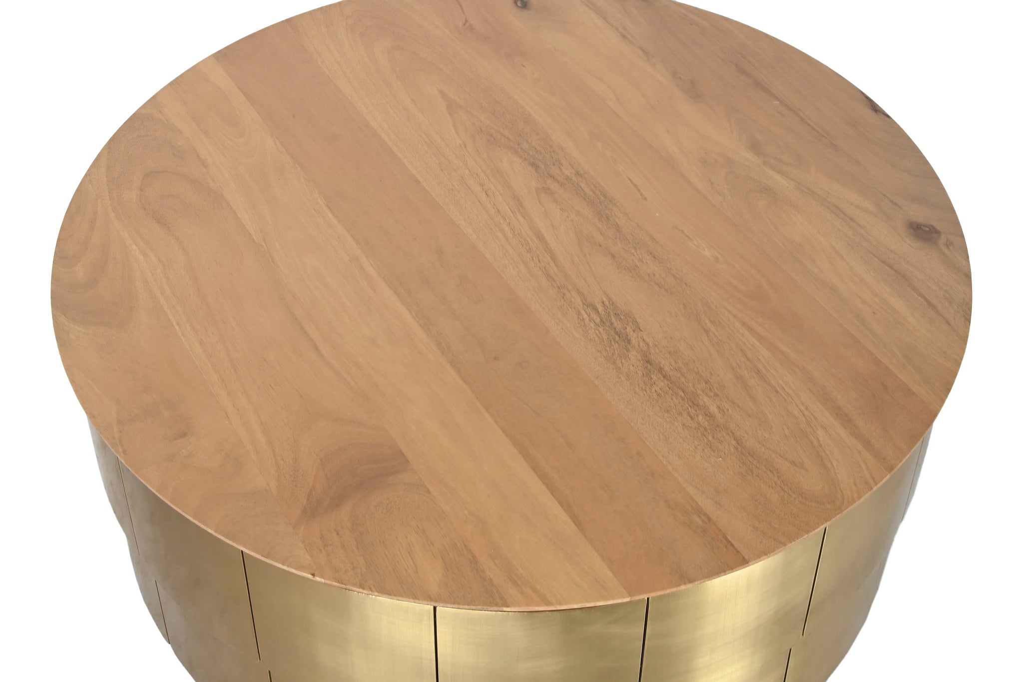 Mesa Centro Mango Laton 90X90X45 28,00 Dorado