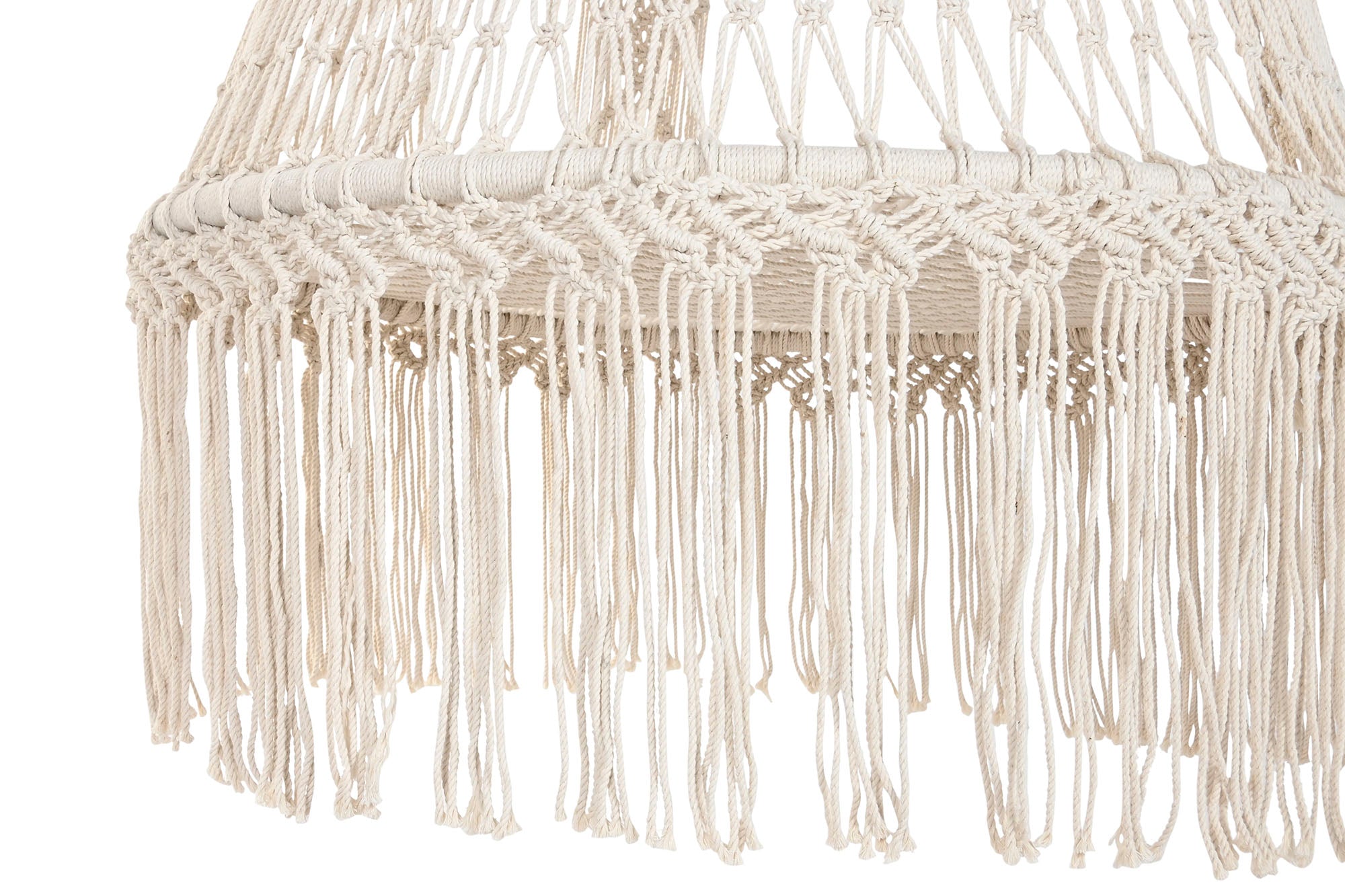 Cadeira suspensa de algodão 82x82x170 máx., 120 cm de macramê