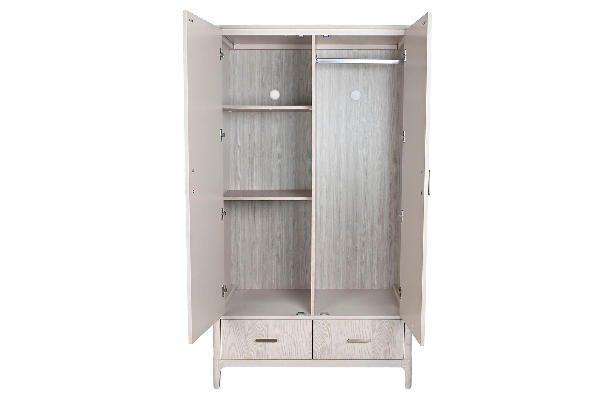 Armario Metal Mdf 110X60X195 Ropero Gris Claro