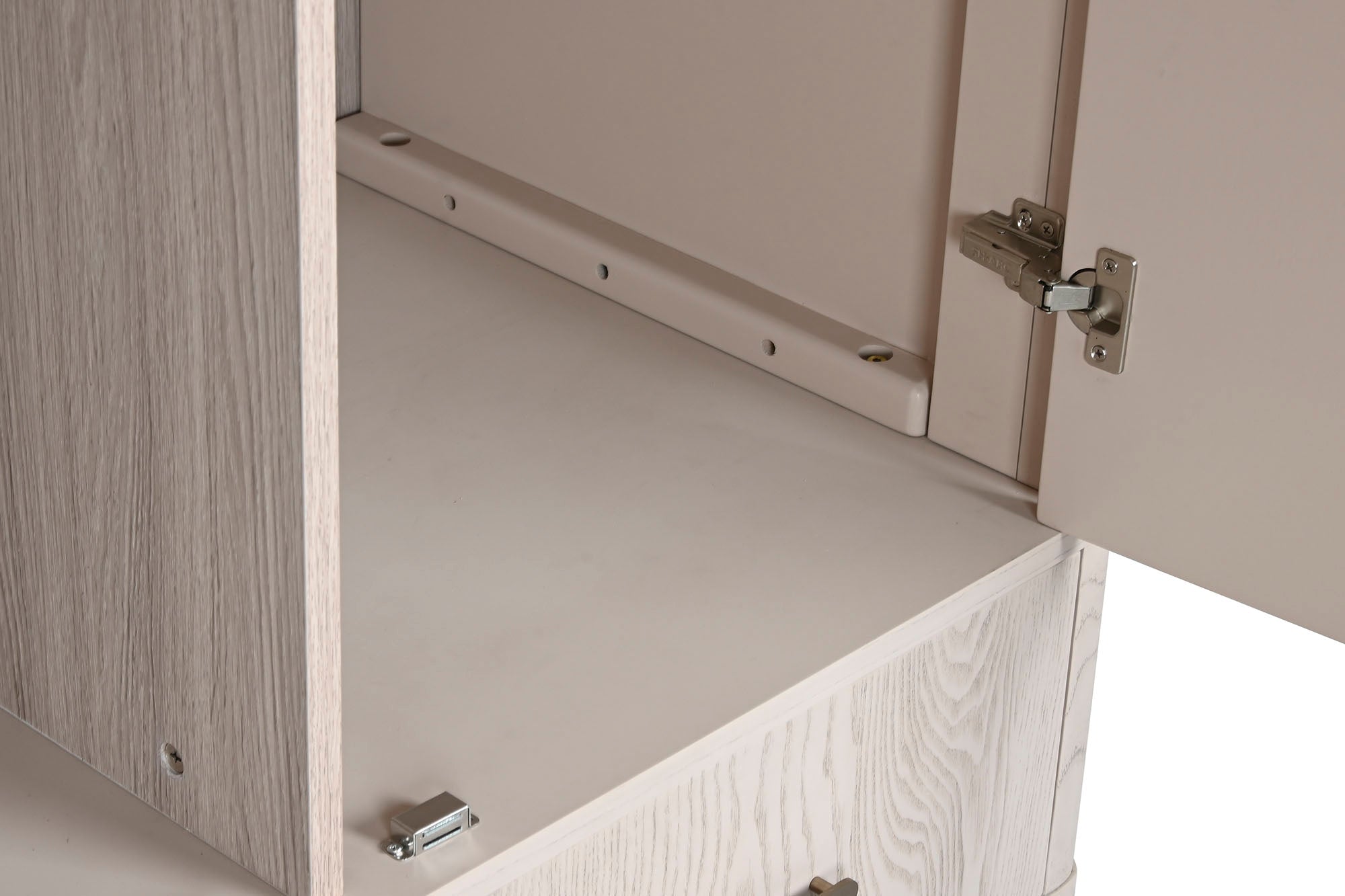 Armario Metal Mdf 110X60X195 Ropero Gris Claro