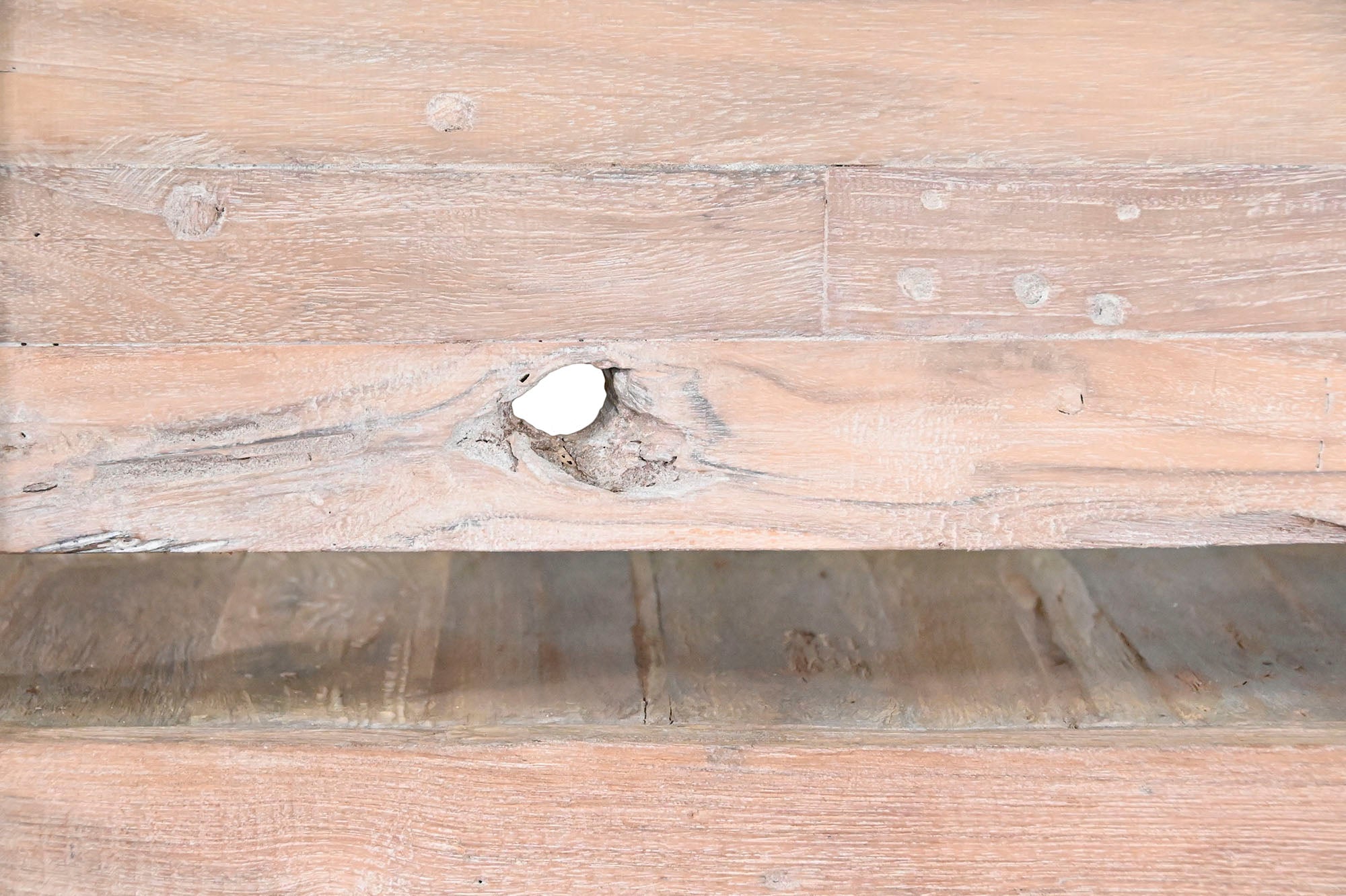 Cama Con Dosel Teca 225X160X206 Tallada Decape