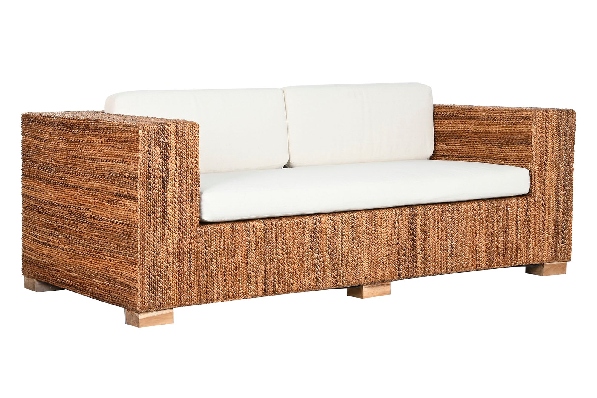 Sofa Fibra Teca 192X92X65 3 Plazas+ Cojines