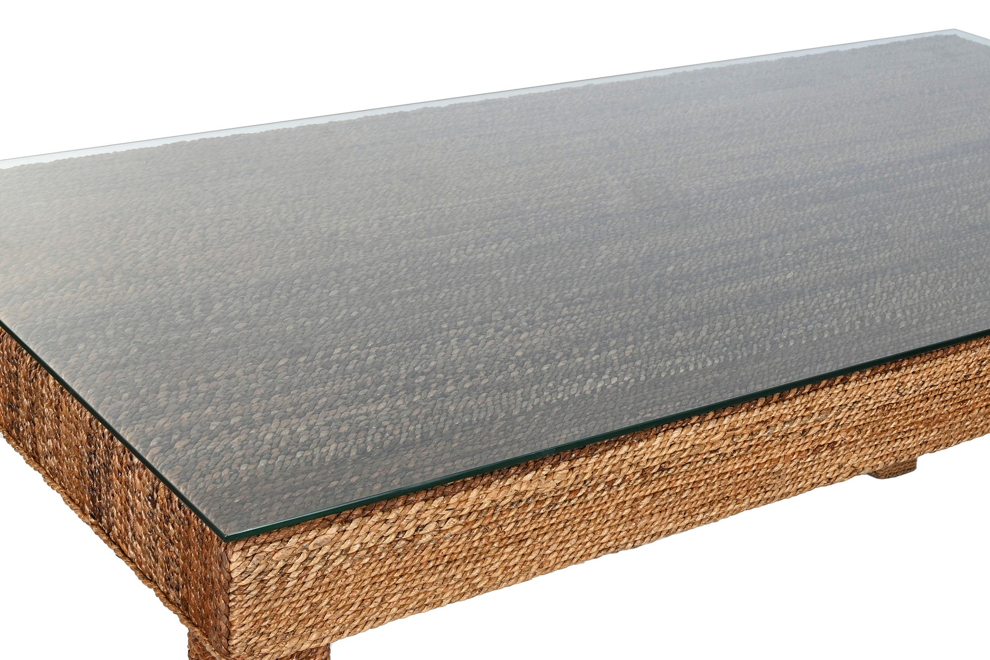 Mesa Comedor Fibra Teca 180X90X77 Cristal Templado