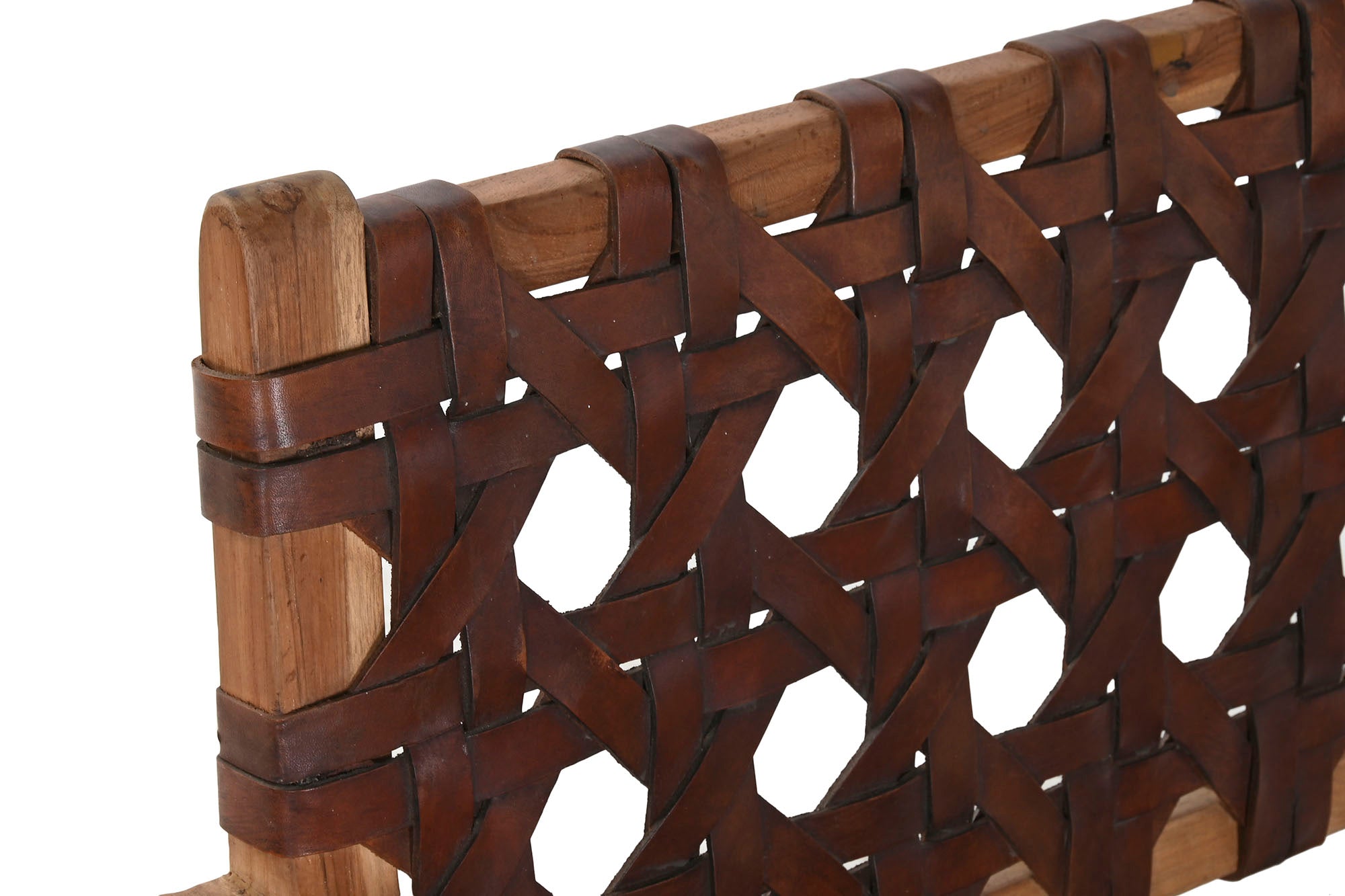 Sillon Teca Piel 56X58X74 Trenzado A Mano Marron