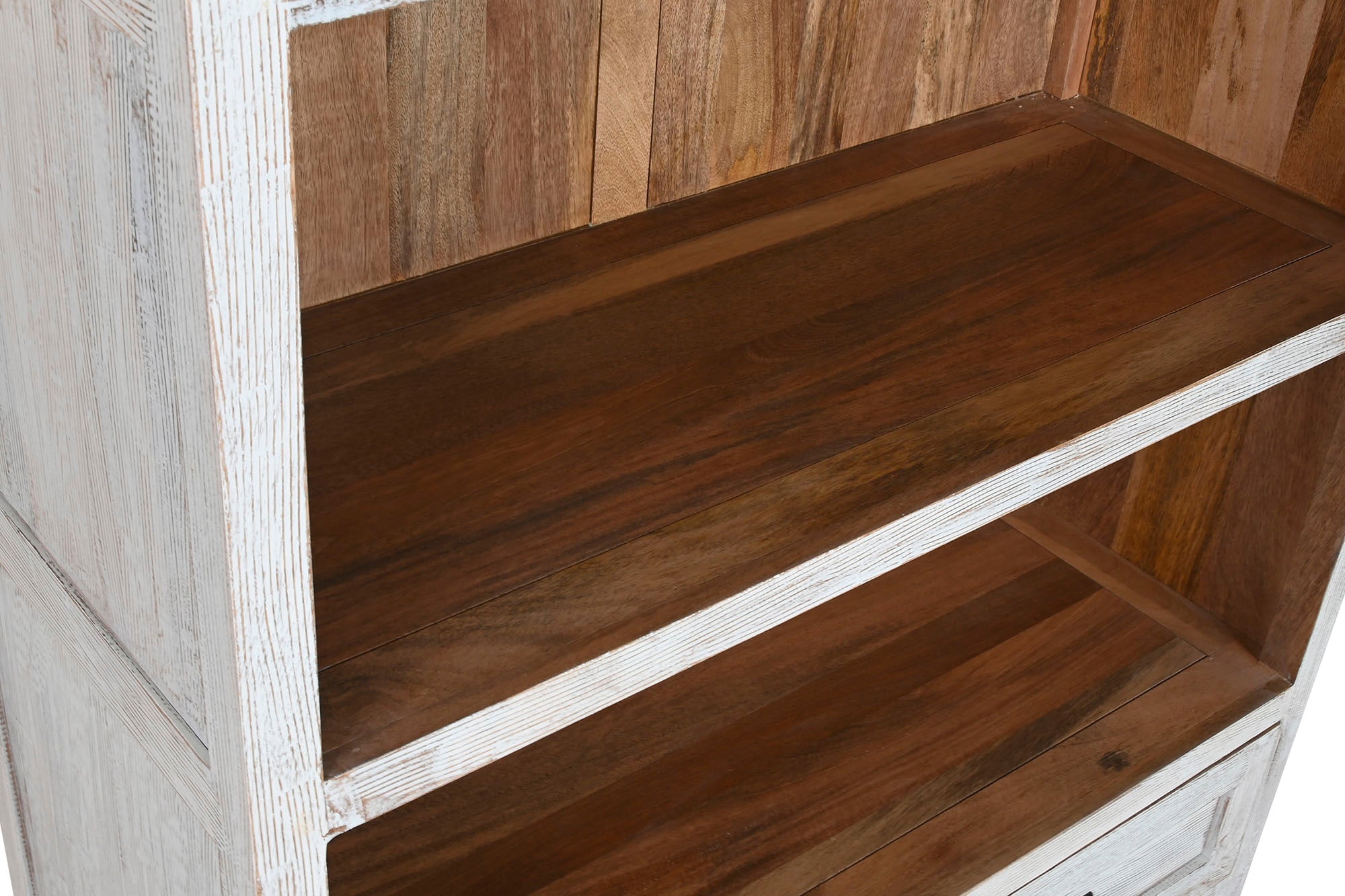 Estanteria Mango 100X40X198 Desgastado Blanco