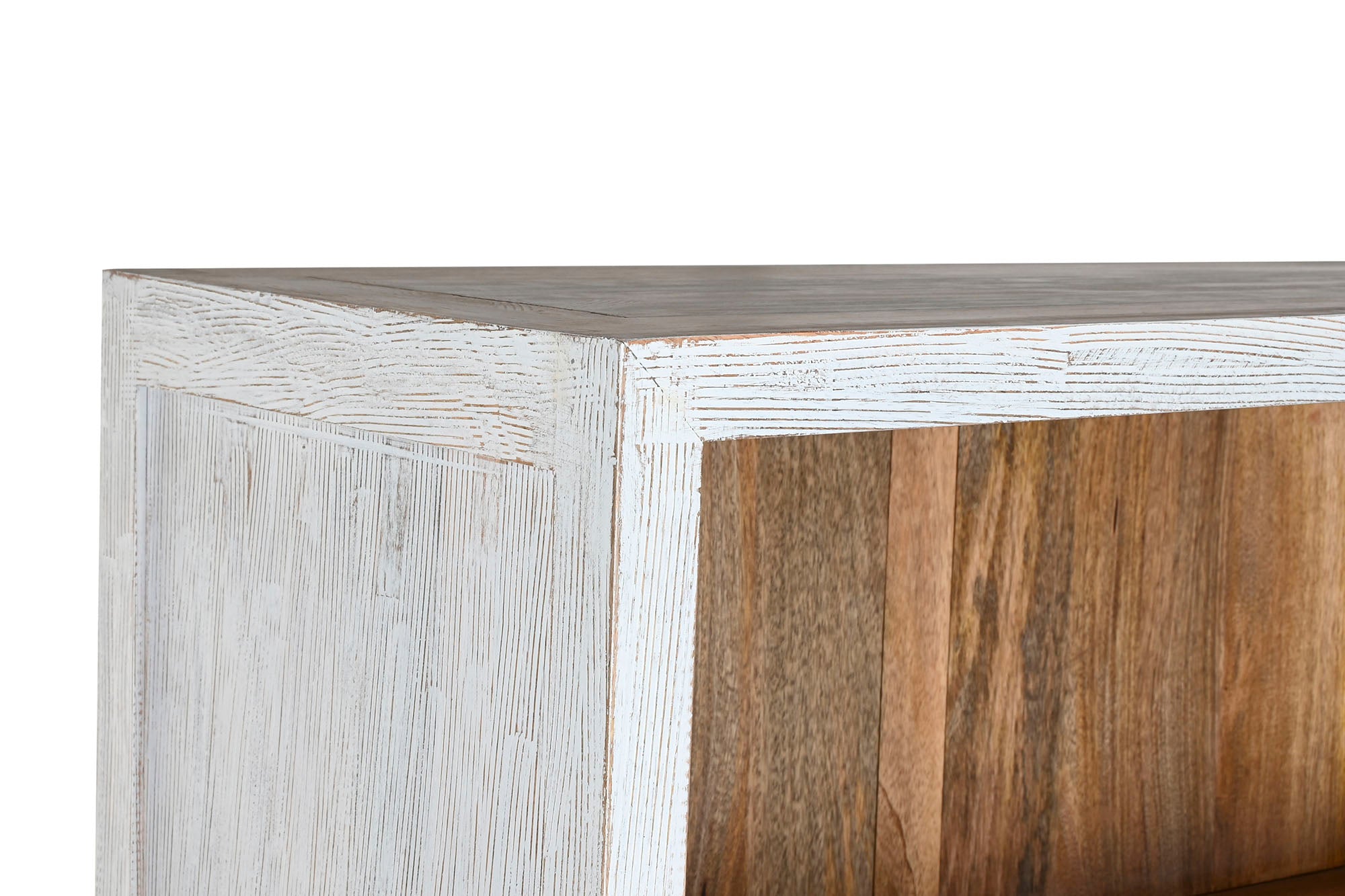 Estanteria Mango 100X40X198 Desgastado Blanco