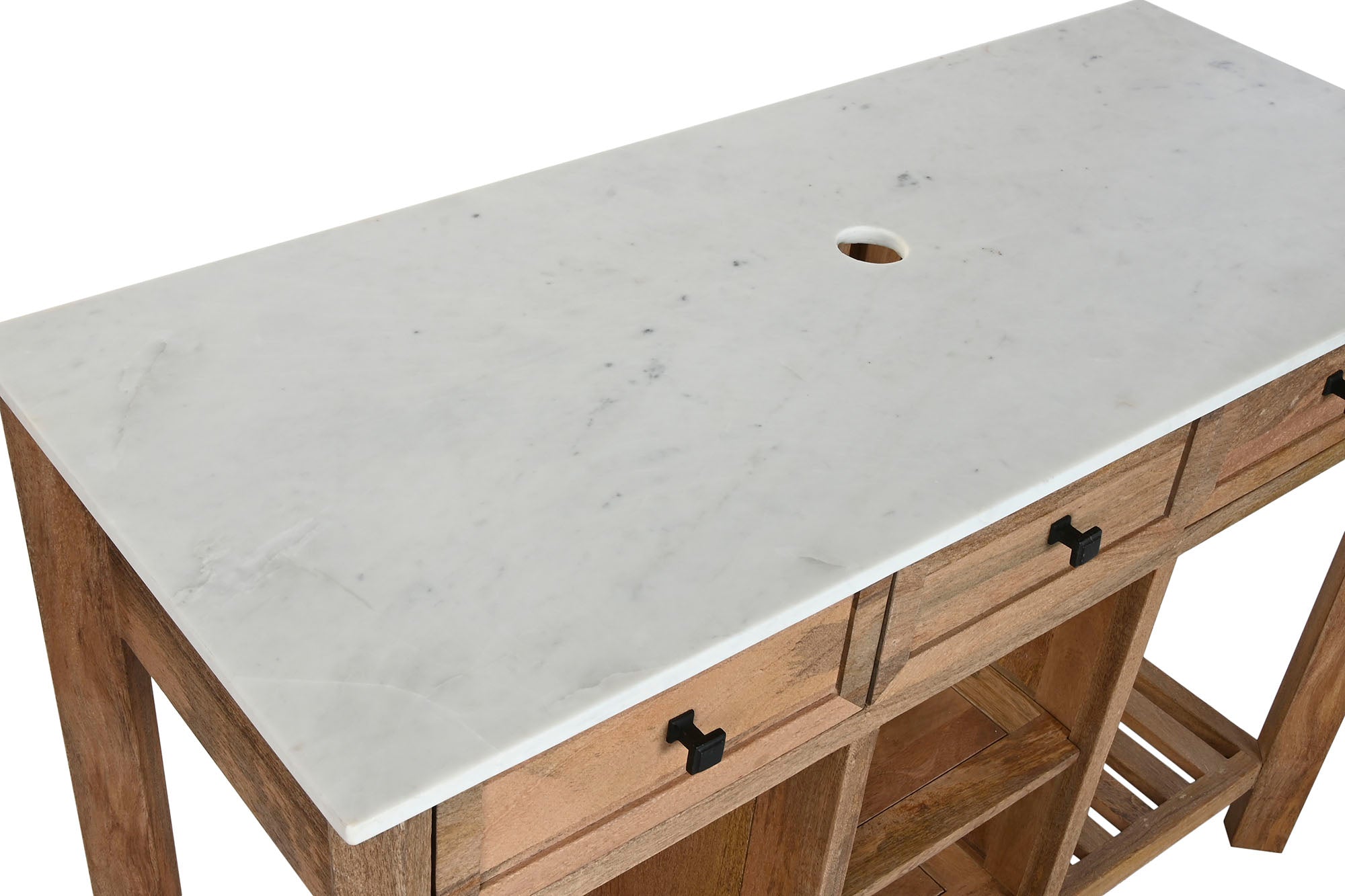 Mueble De Baño Mango Ceramica 120X50X82 Natural
