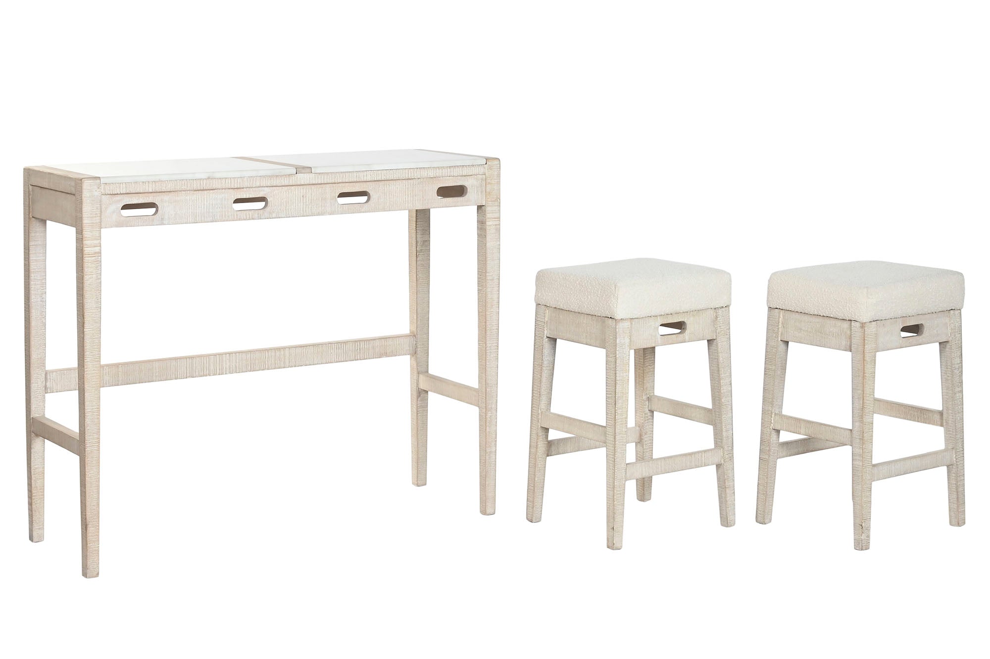 Barra Cocina Set 3 Mango 112X40X96 Taburetes