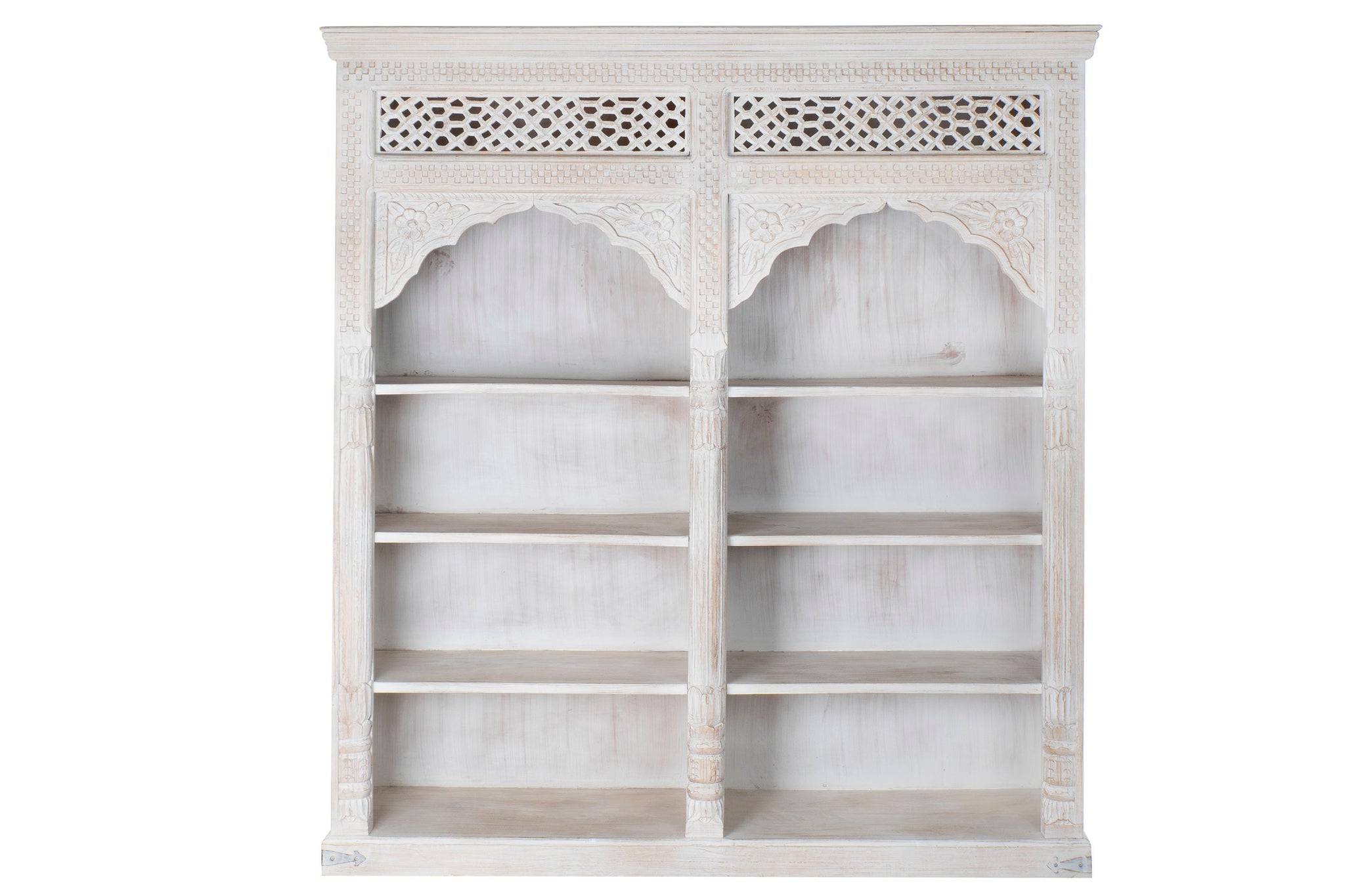 Estanteria Mango Mdf 180X40X200 Tallado Blanco