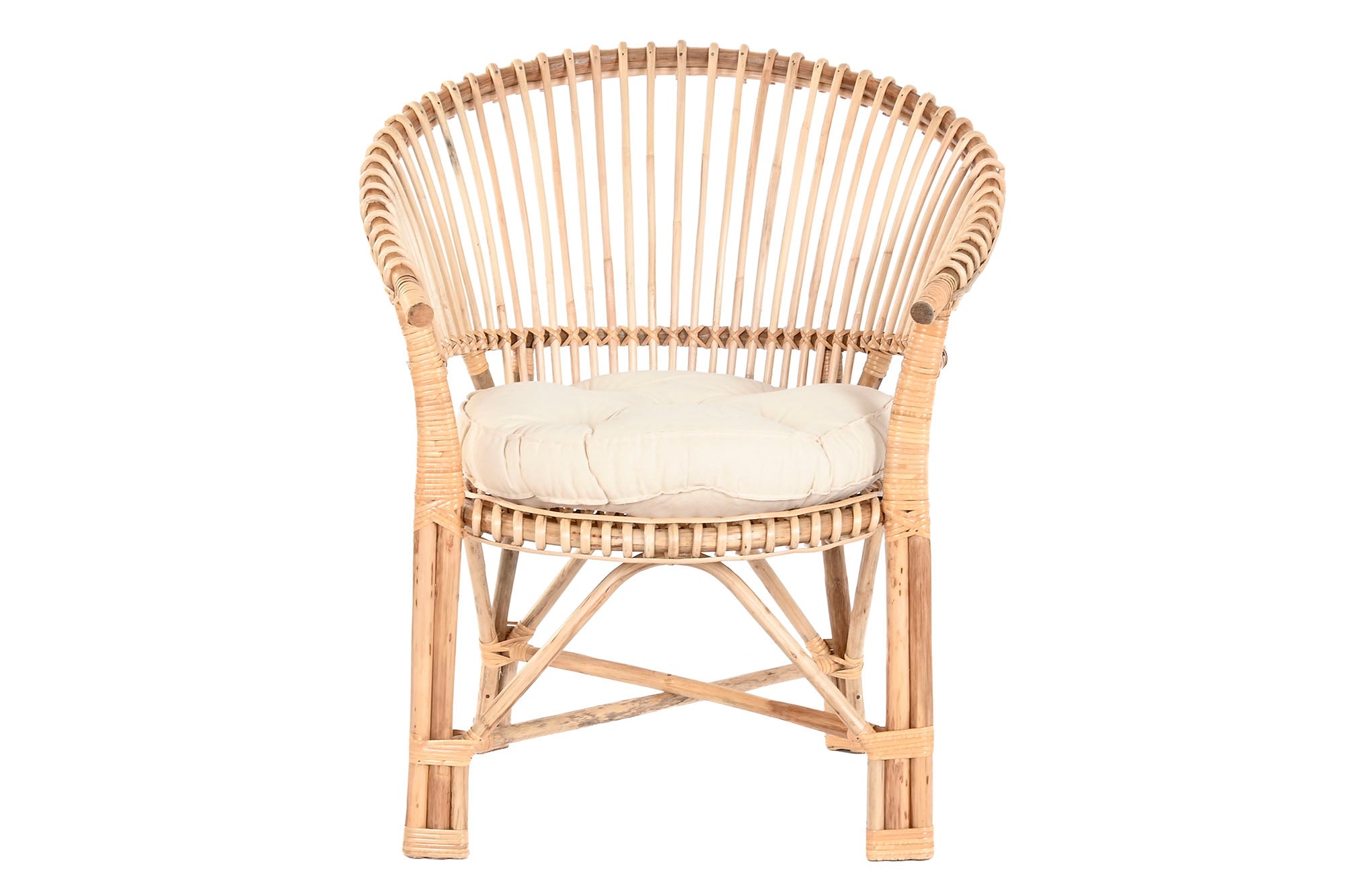 Silla Bambu Ratan 69X66X85 Natural