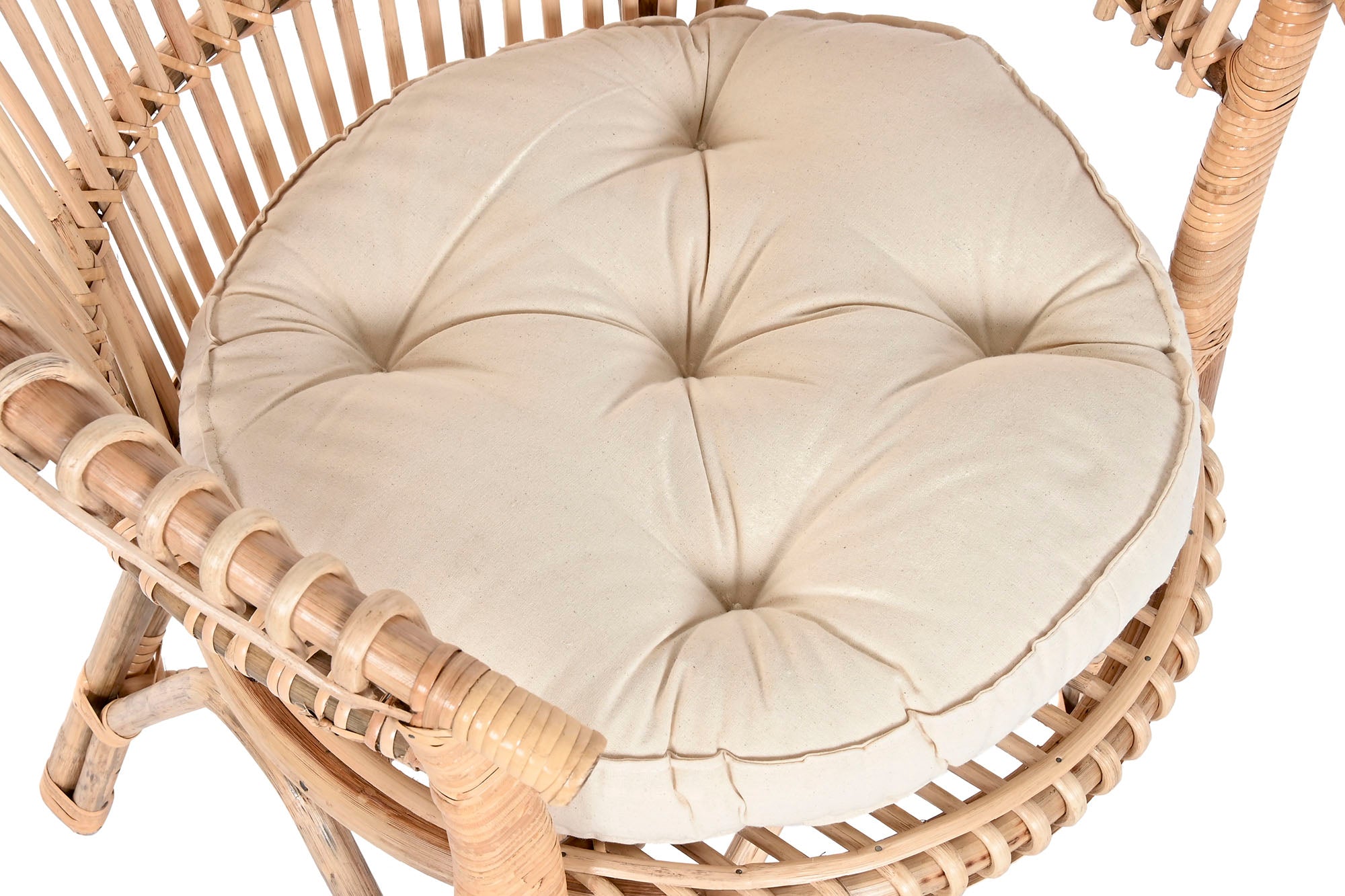 Silla Bambu Ratan 69X66X85 Natural