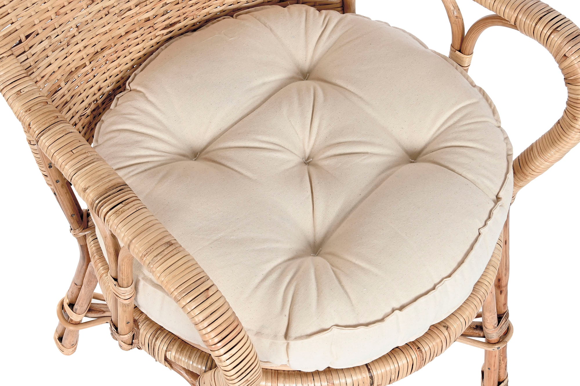 Silla Bambu Ratan 54X51X92 Natural