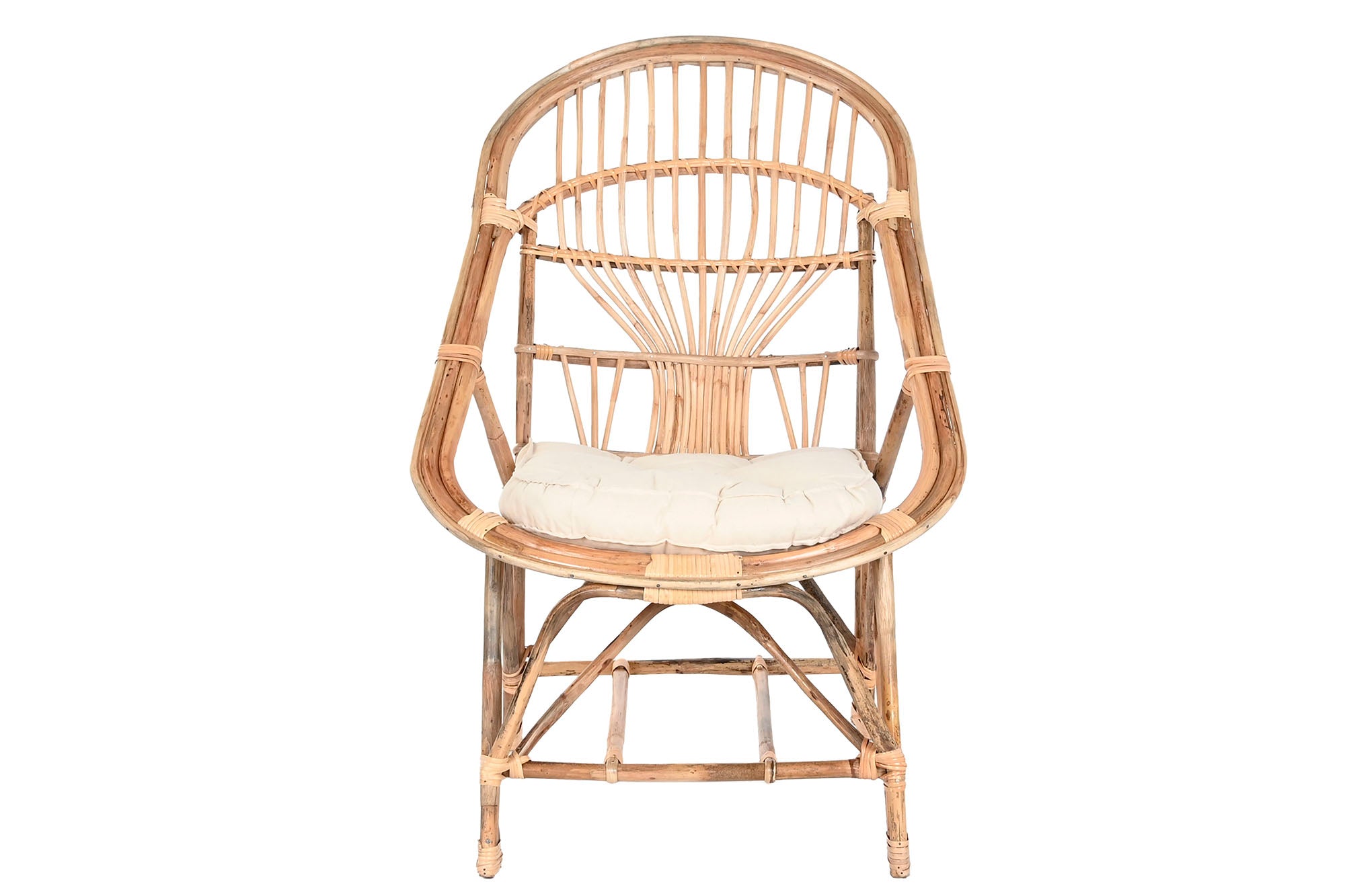 Silla Bambu Ratan 63X55X90 Natural