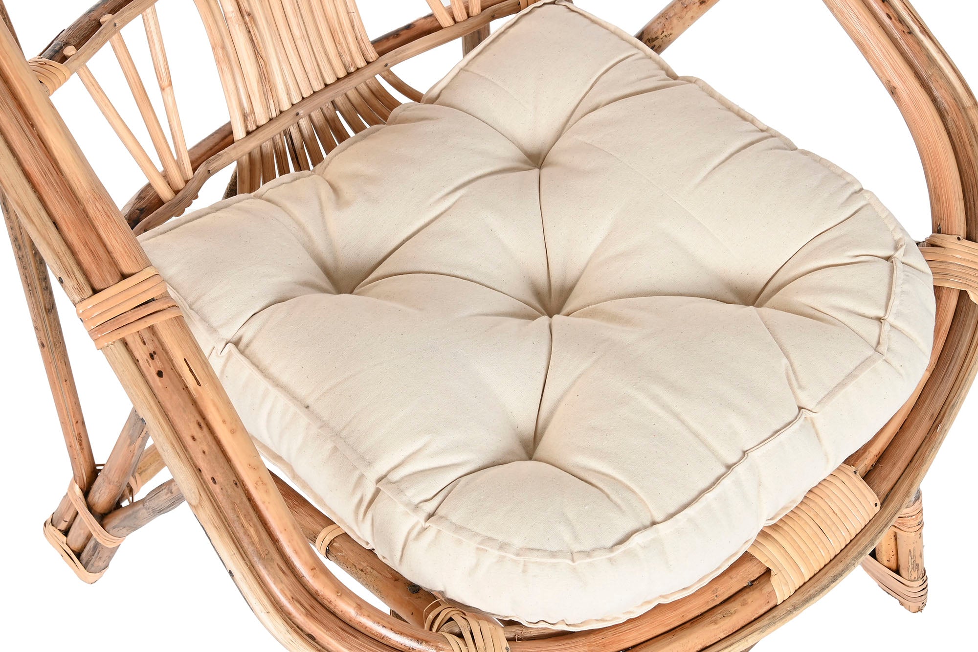 Silla Bambu Ratan 63X55X90 Natural
