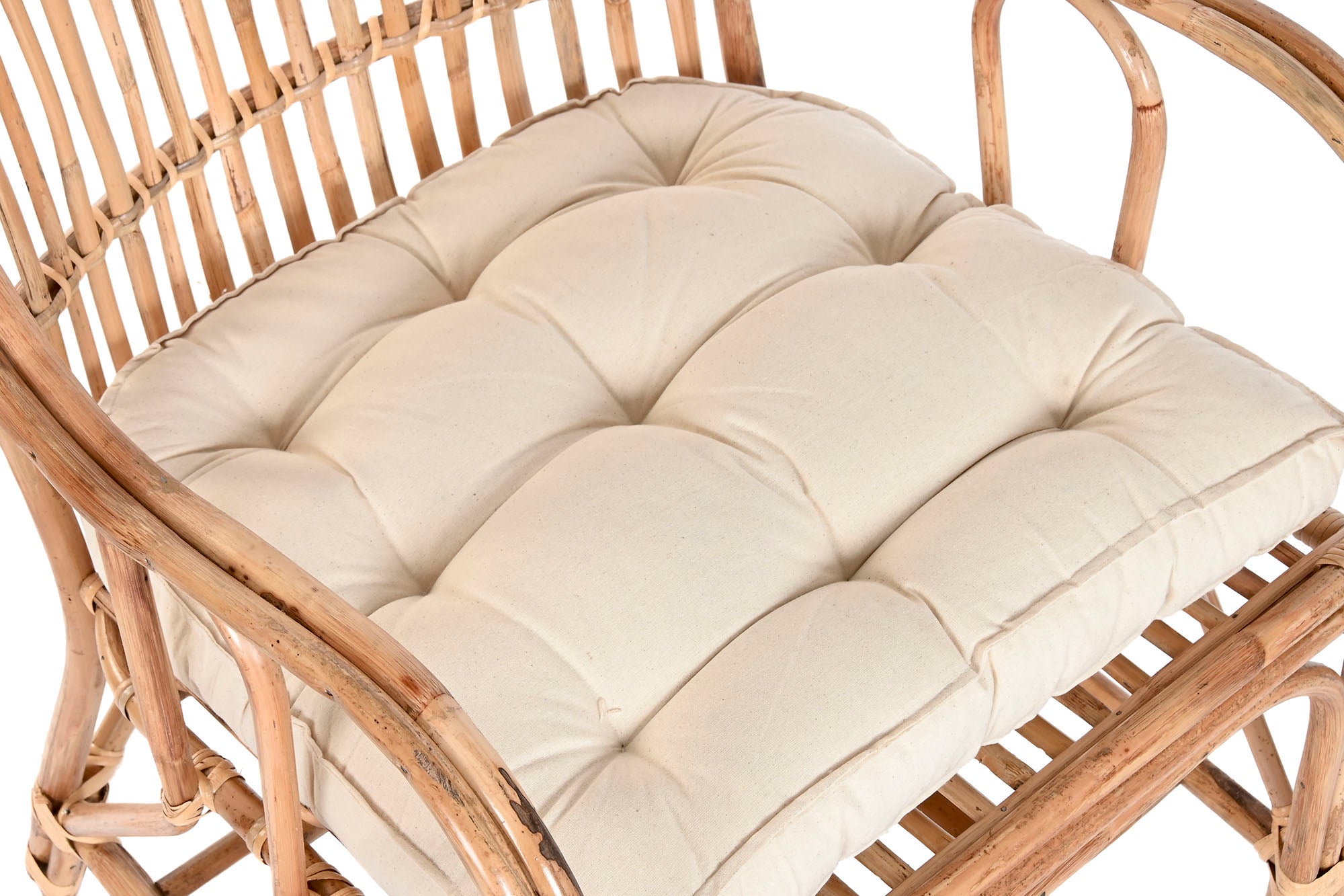 Silla Bambu Ratan 56,5X58X85 Natural