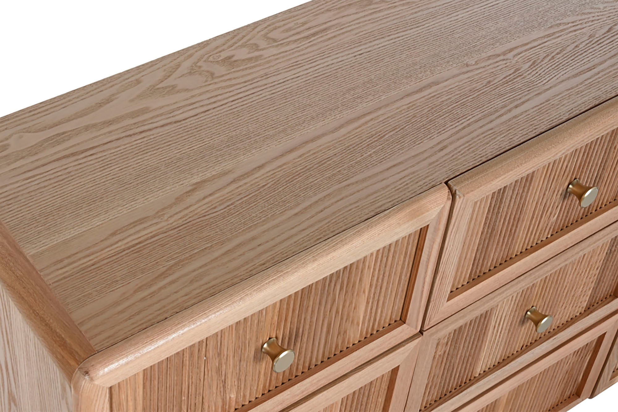 Mdf Pine Chest of Drawers 120X34X75 Natural