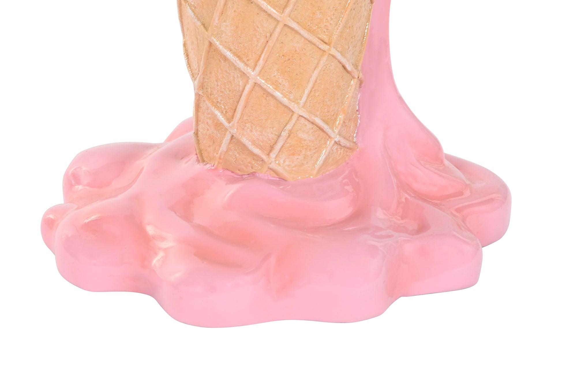 Mesita Auxiliar Cristal Resina 48X48X49 Helado