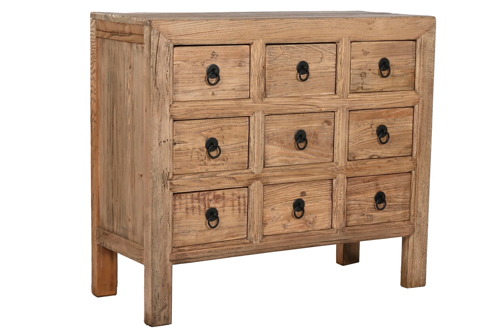 Cajonera Olmo Macizo 97X40X86 Envejecido Natural