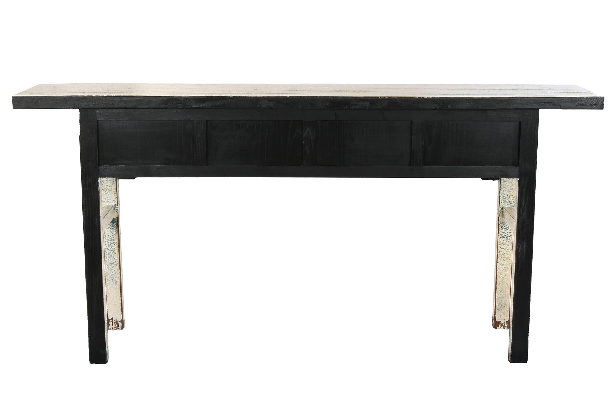 Consola Olmo Macizo 178X38X85 4 Caj Lacado Bicolor
